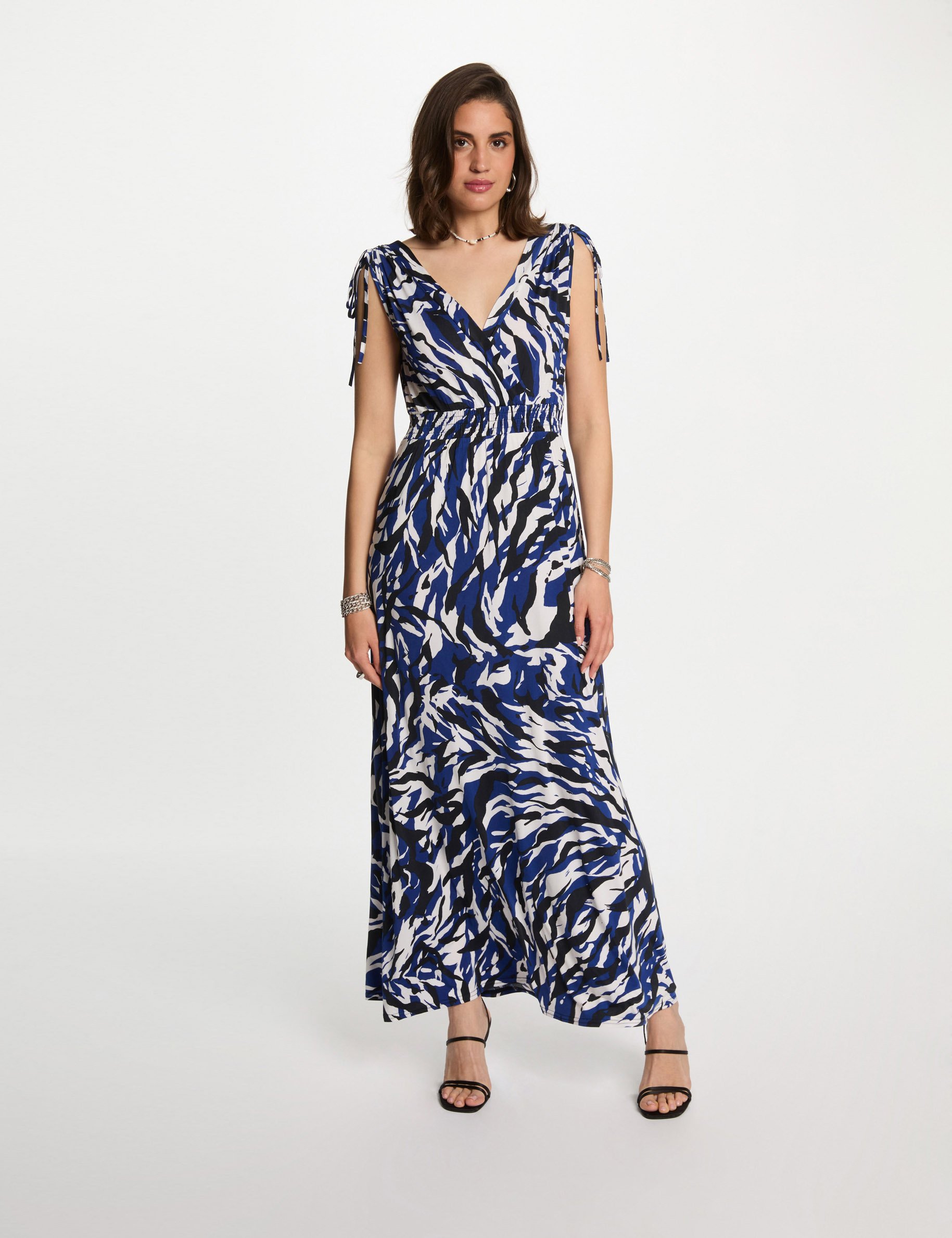 robe longue droite imprimee multicolore femme Robe longue droite imprimée multicolore femme