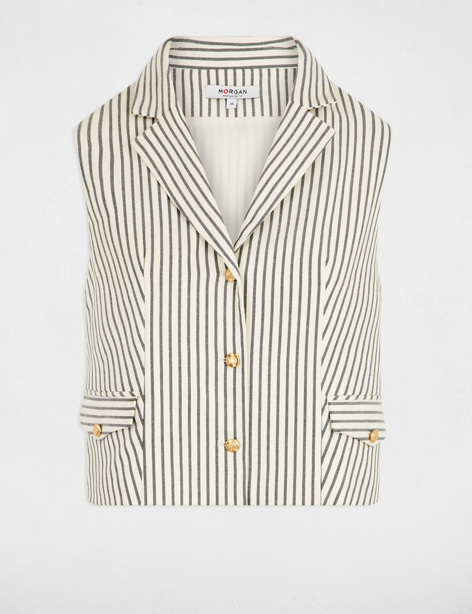veste sans manches ajustee multicolore femme multicolor women