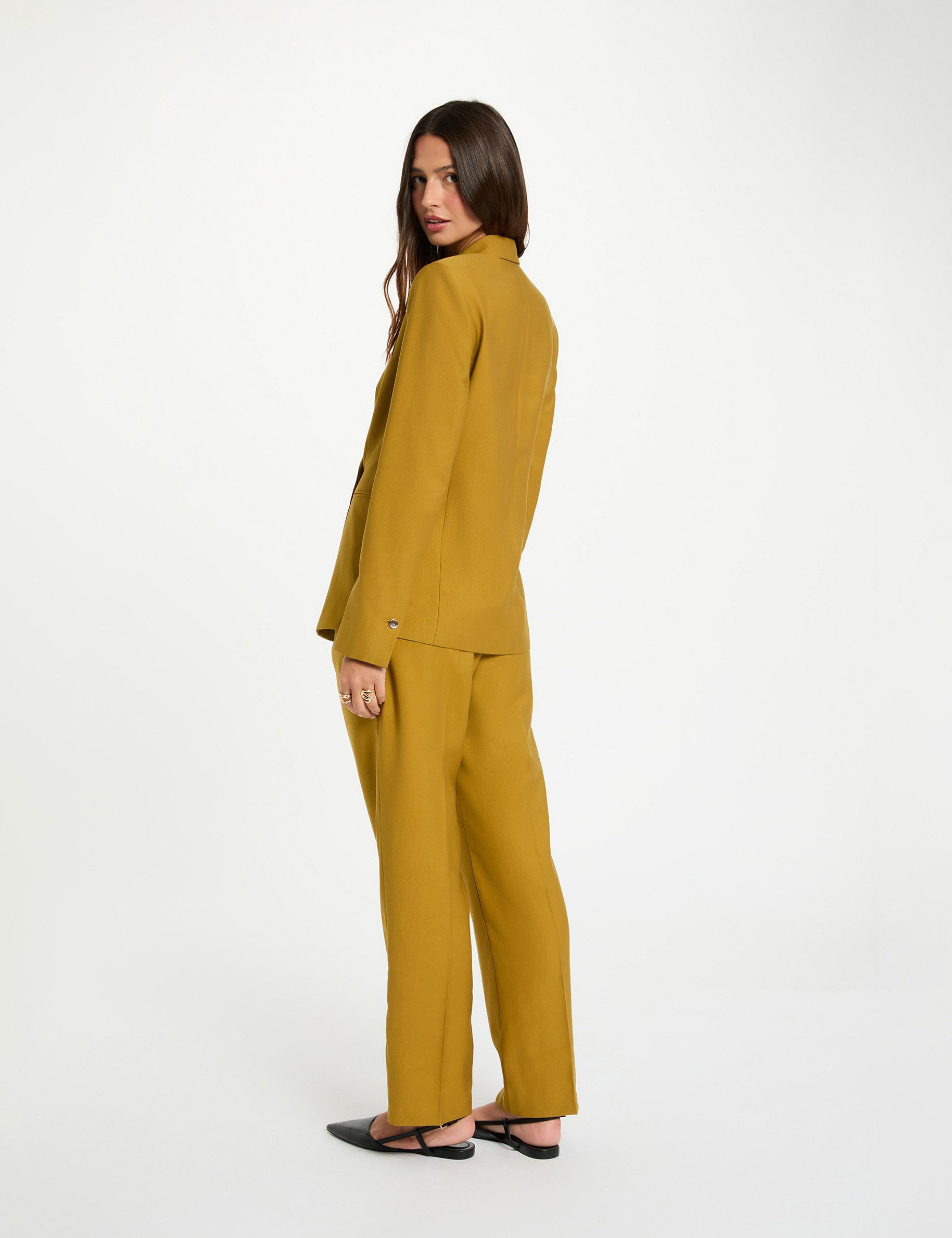 Veste sans manches vert kaki femme