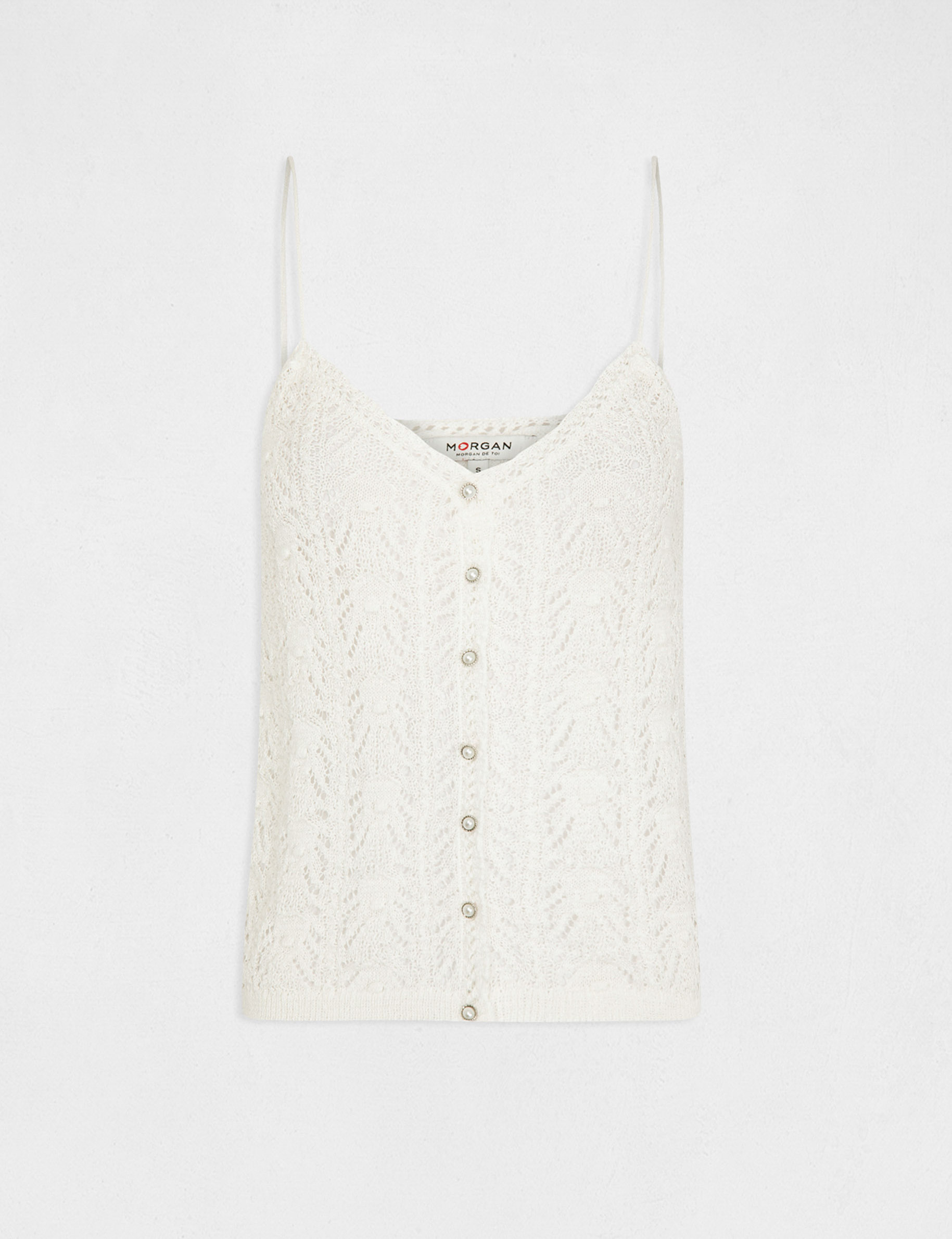 Jumper vest top with V-neck ecru ladies' Jumper vest top with V-neck ecru ladies'