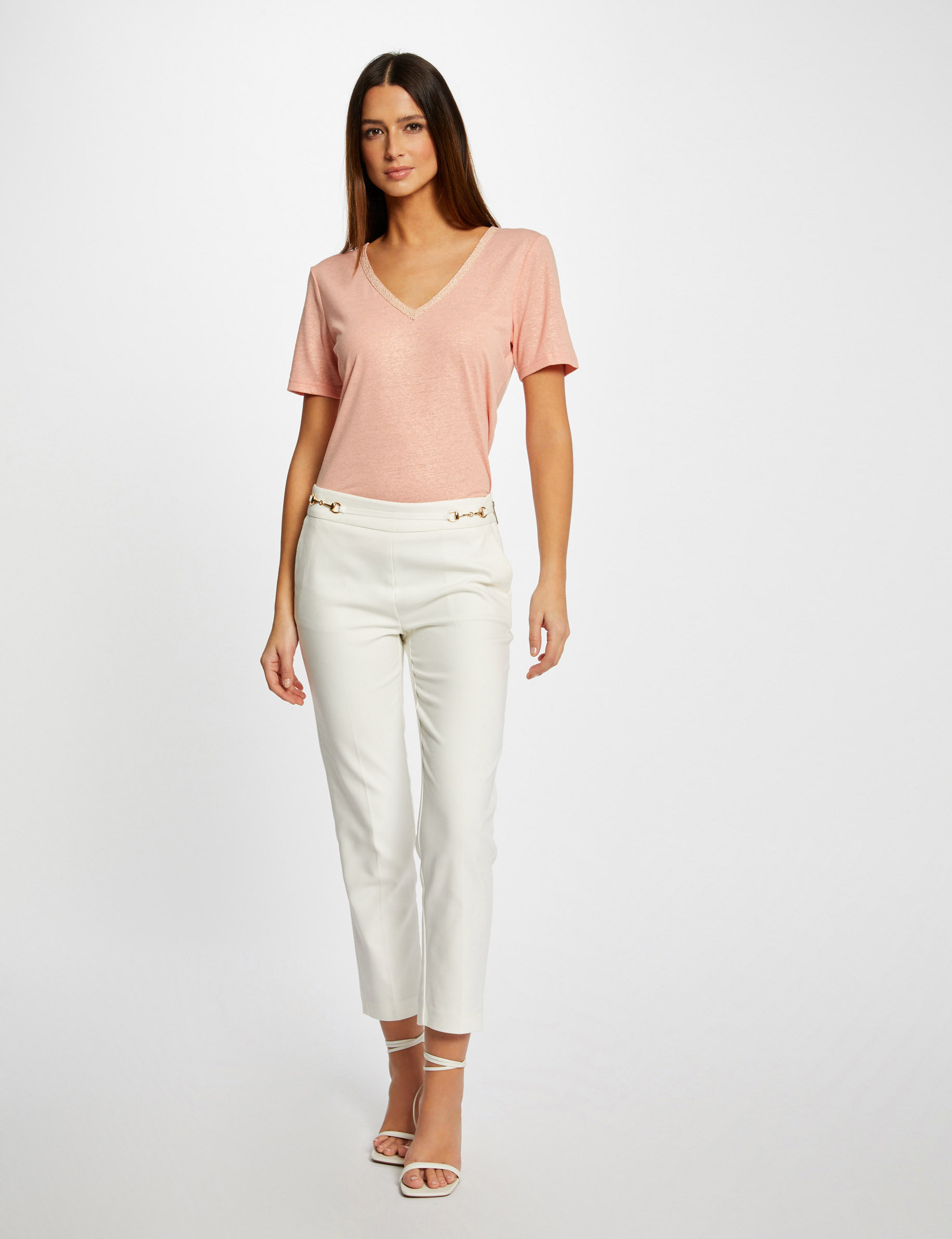 Short-sleeved t-shirt with V-neck ladies' Short-sleeved t-shirt with V-neck ladies'