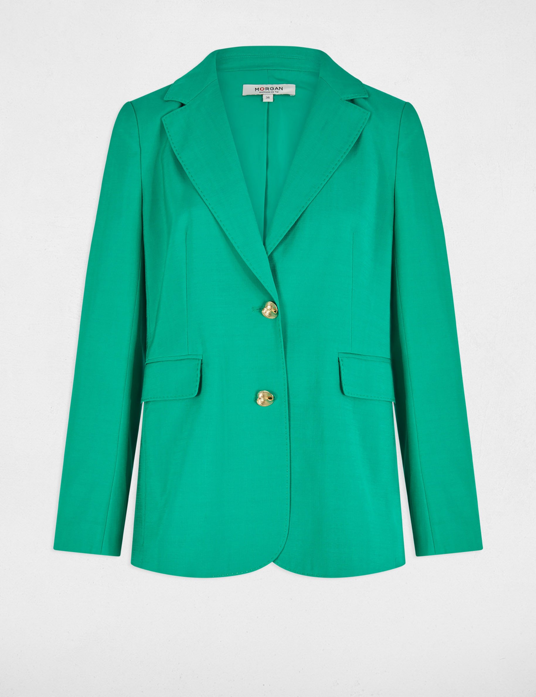 Loose blazer emerald green women