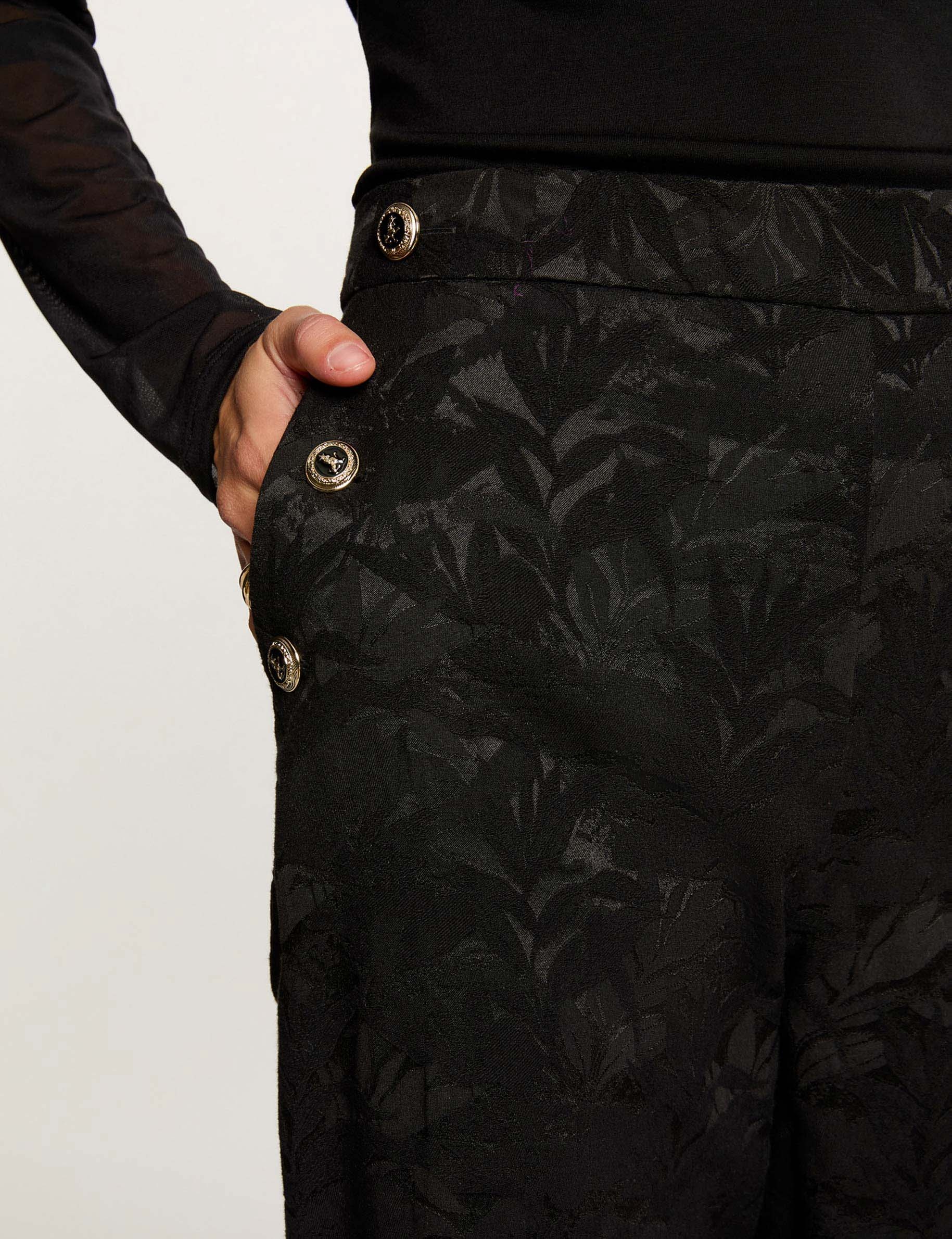 high waisted slim trousers black women High-waisted slim trousers black women