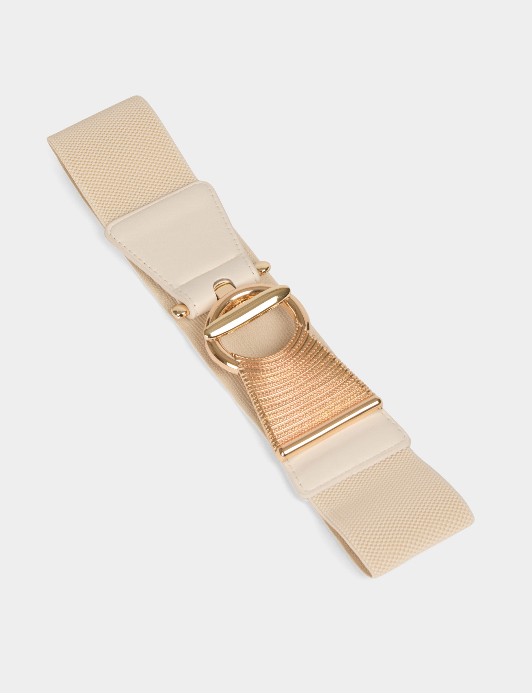 elasticised belt with buckle ivory women Elasticised belt with buckle ivory women