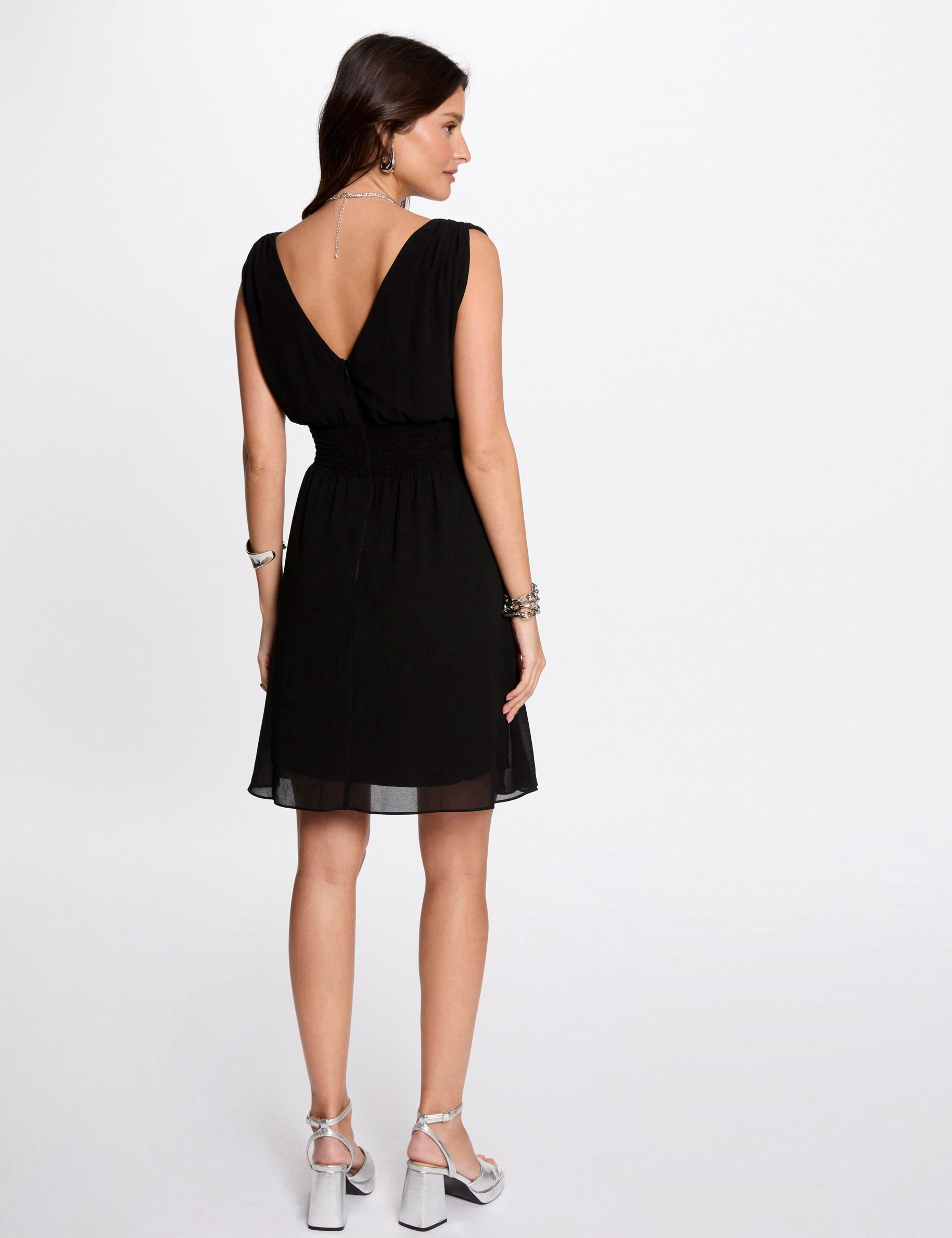 mini loose a line dress black women Mini loose A-line dress black women