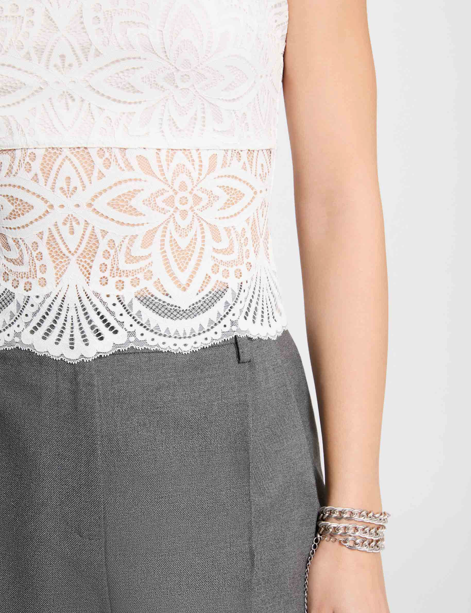 vest top with thin straps ivory women Vest top with thin straps ivory women