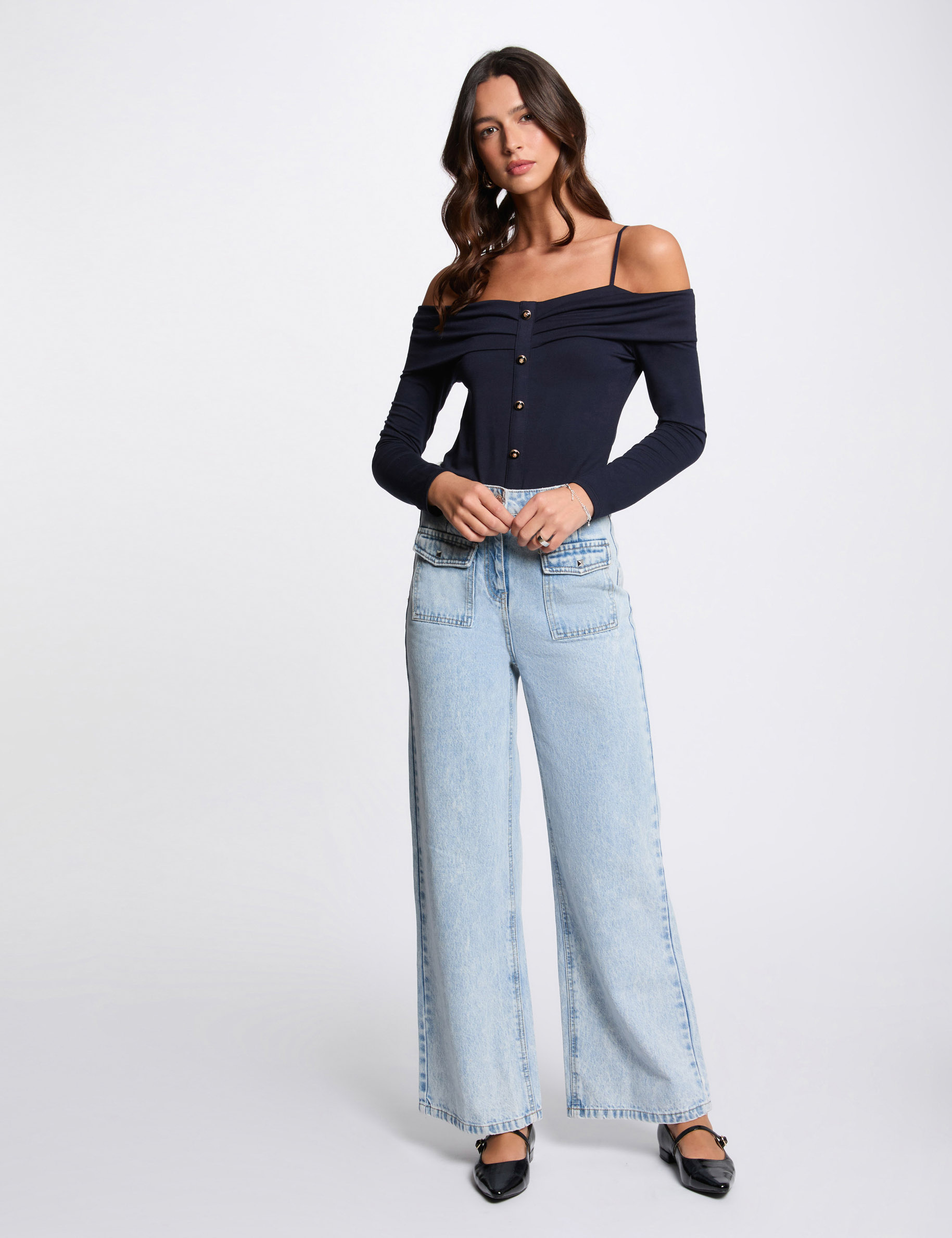 long sleeved t shirt navy blue women Long-sleeved t-shirt navy blue women