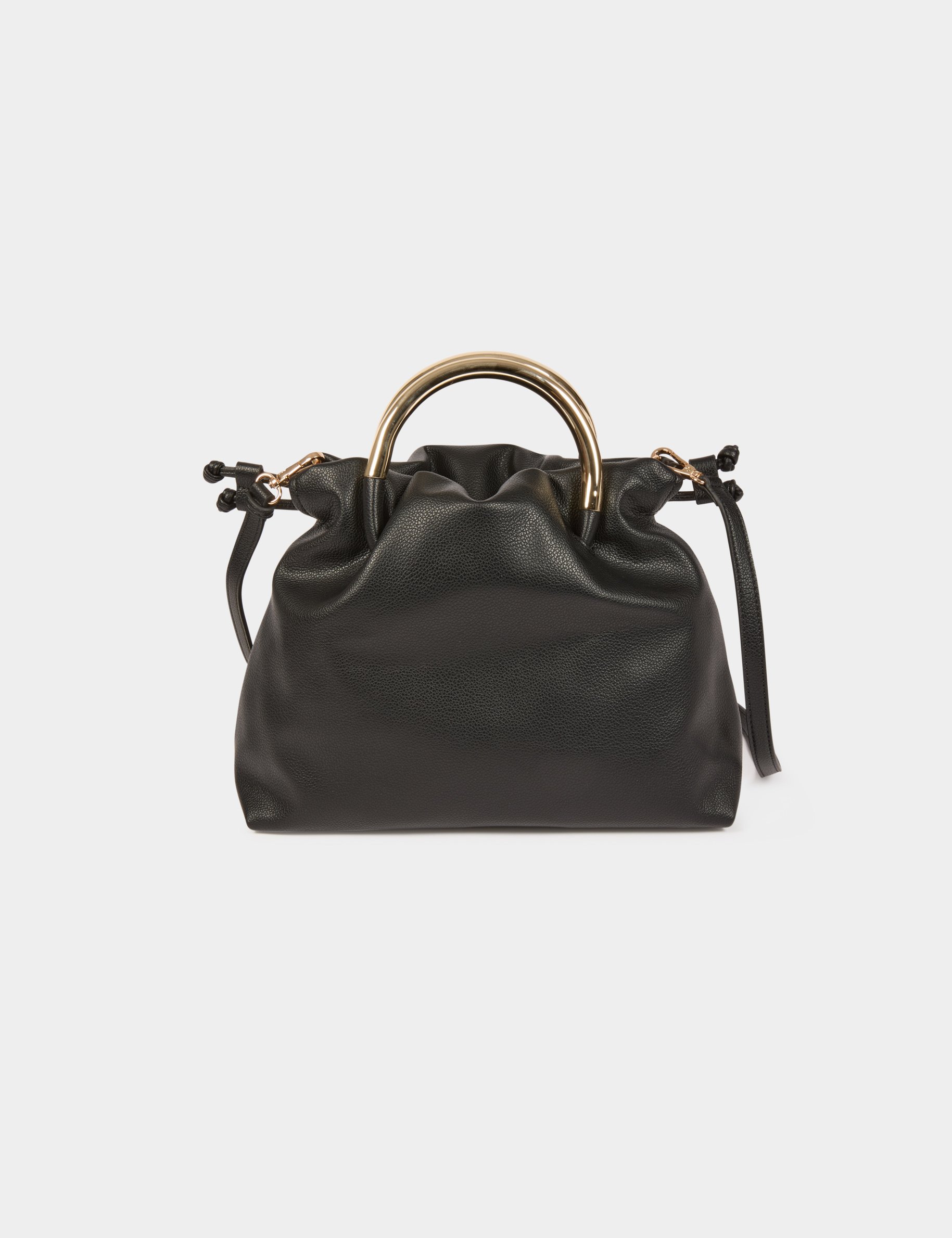 Bag with metal handles black women