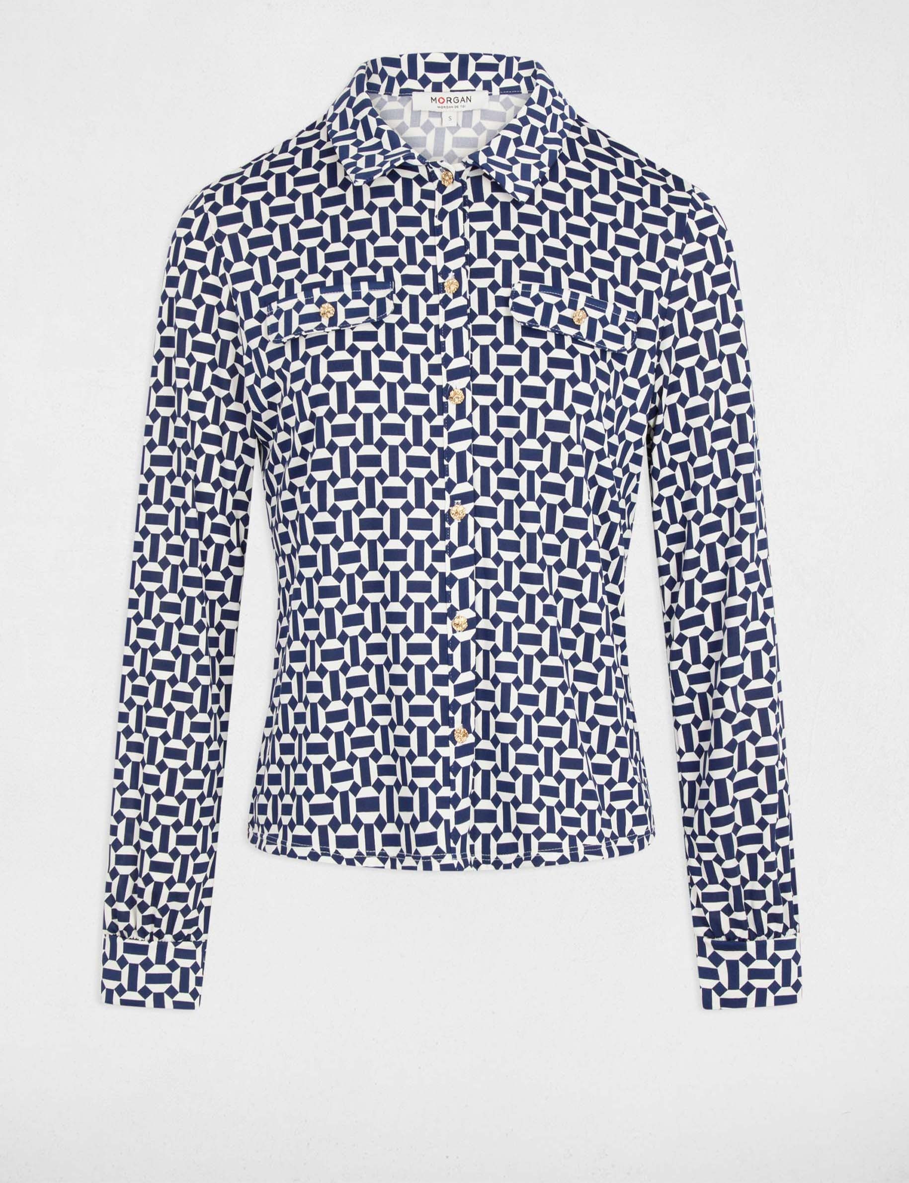 T-shirt with a turned-up collar white women