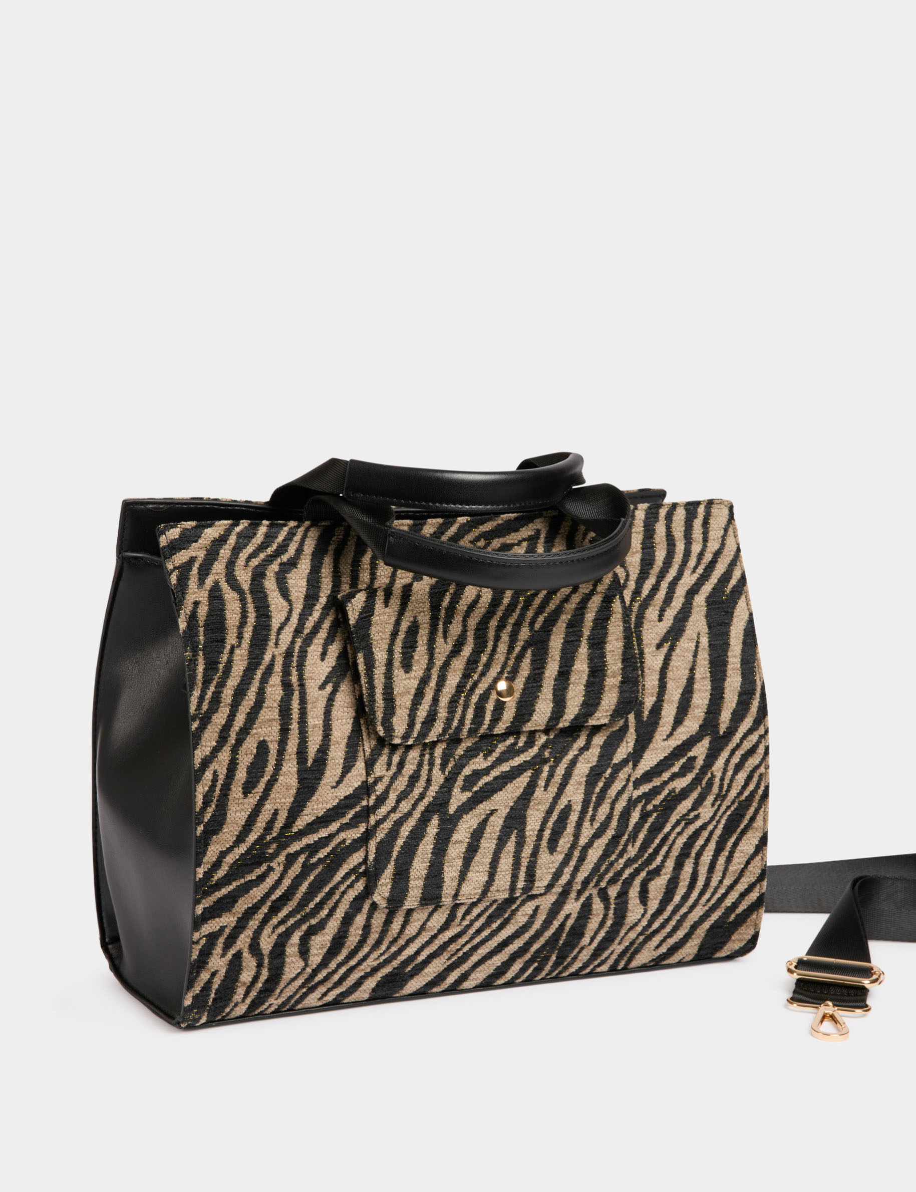 Zebra print tote bag multicolor women