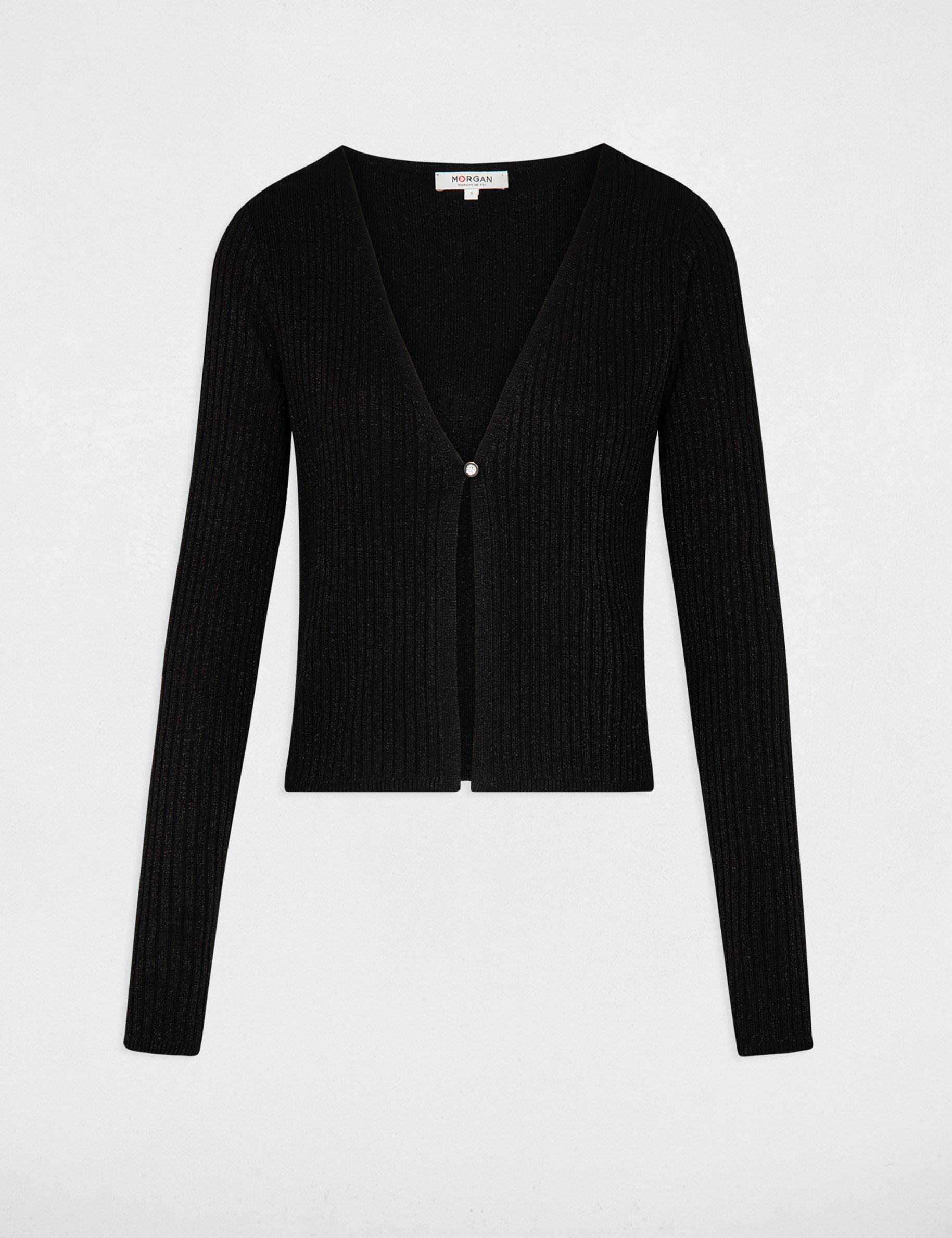 long sleeved cardigan v neck black women Long-sleeved cardigan V-neck black women