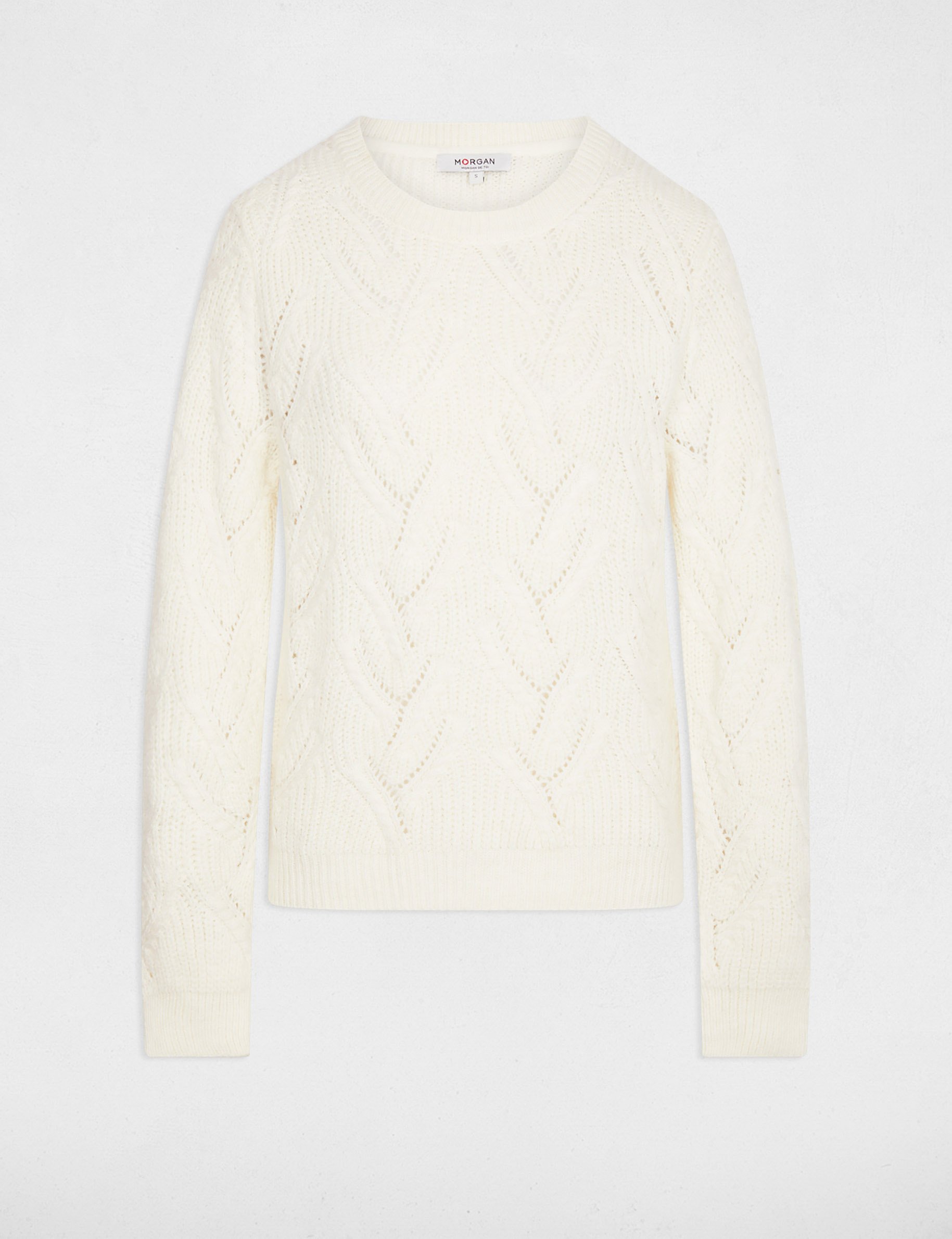 fancy knit sweater ivory women Fancy knit sweater ivory women