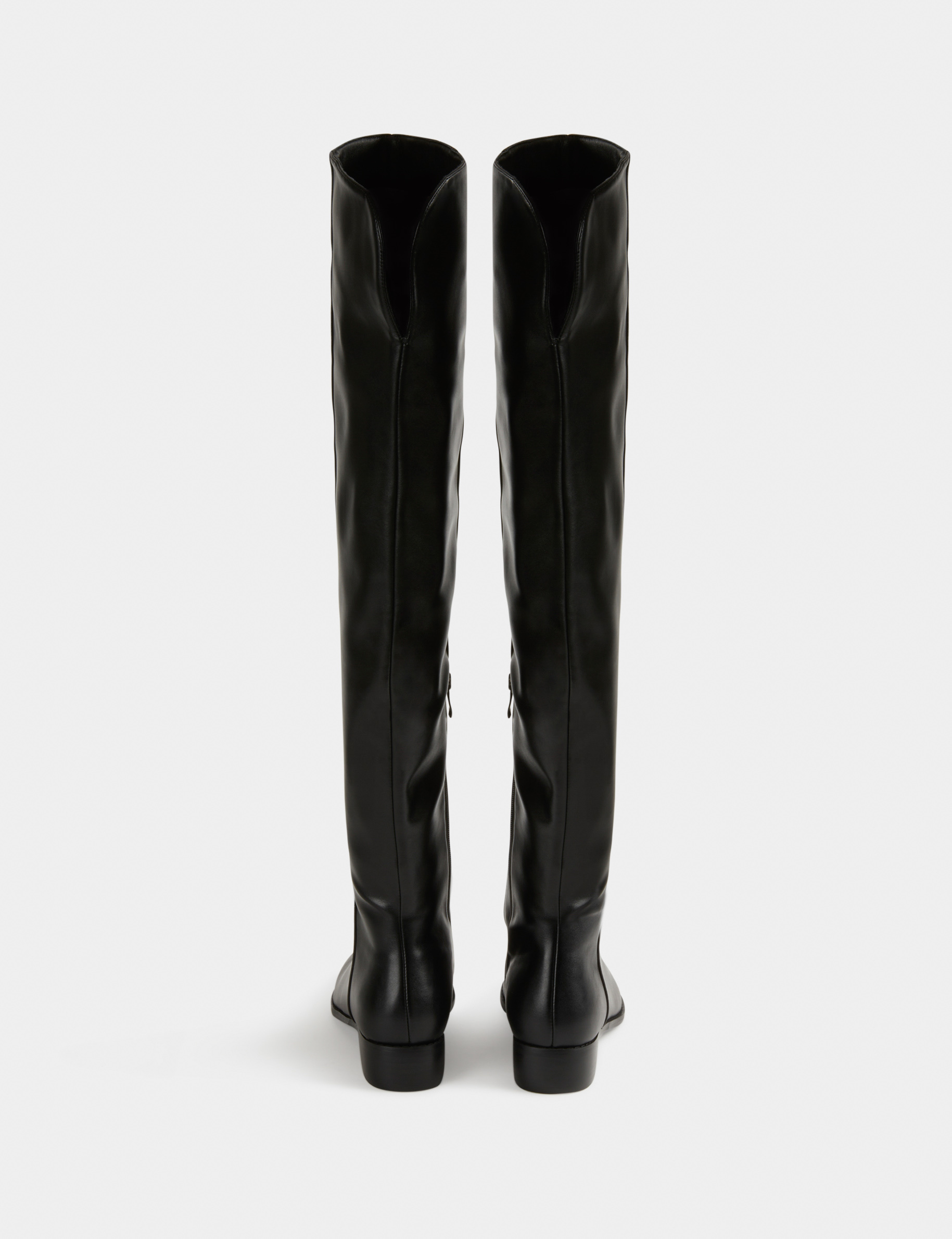 Over the knee zipped boots black ladies'