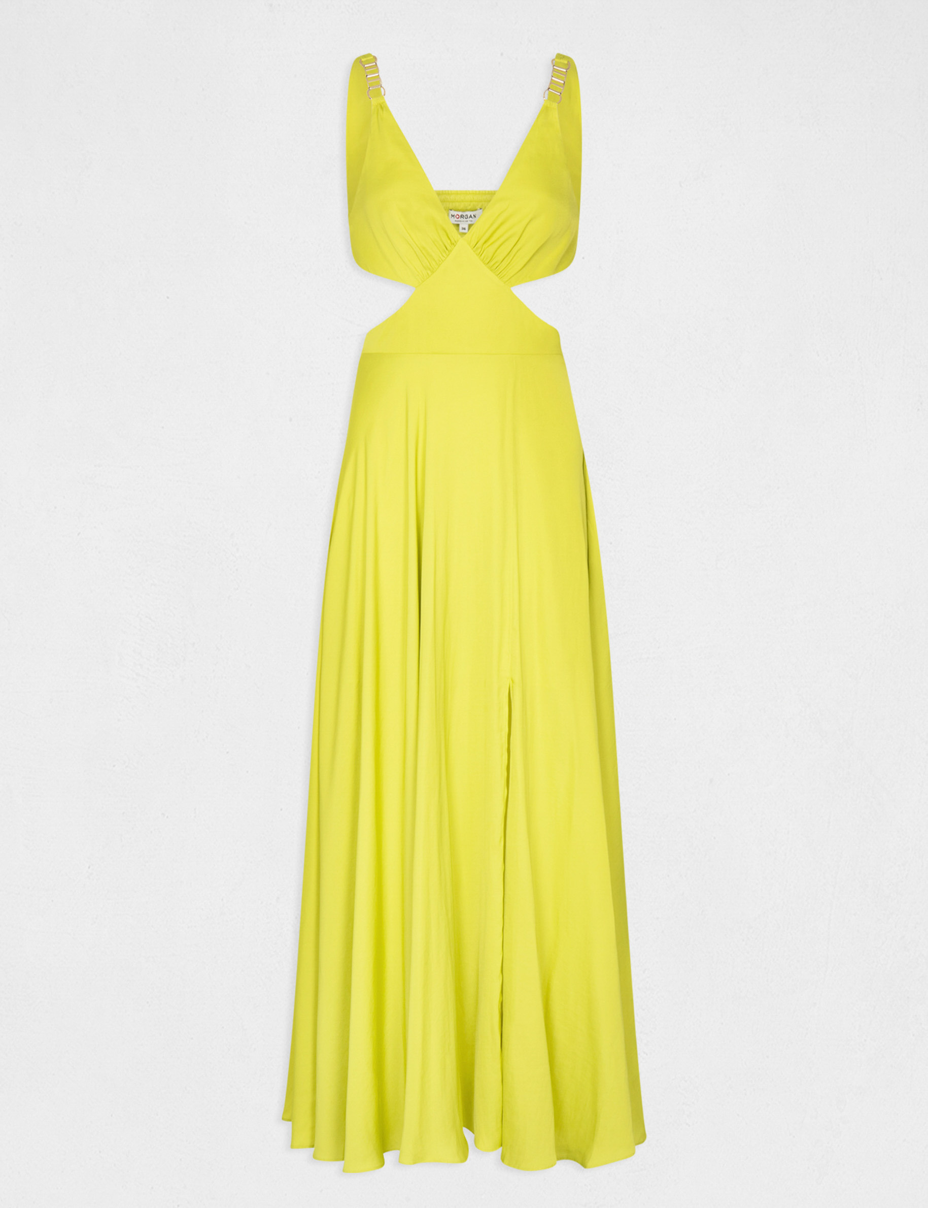 Maxi A-line dress with openings aniseed ladies'