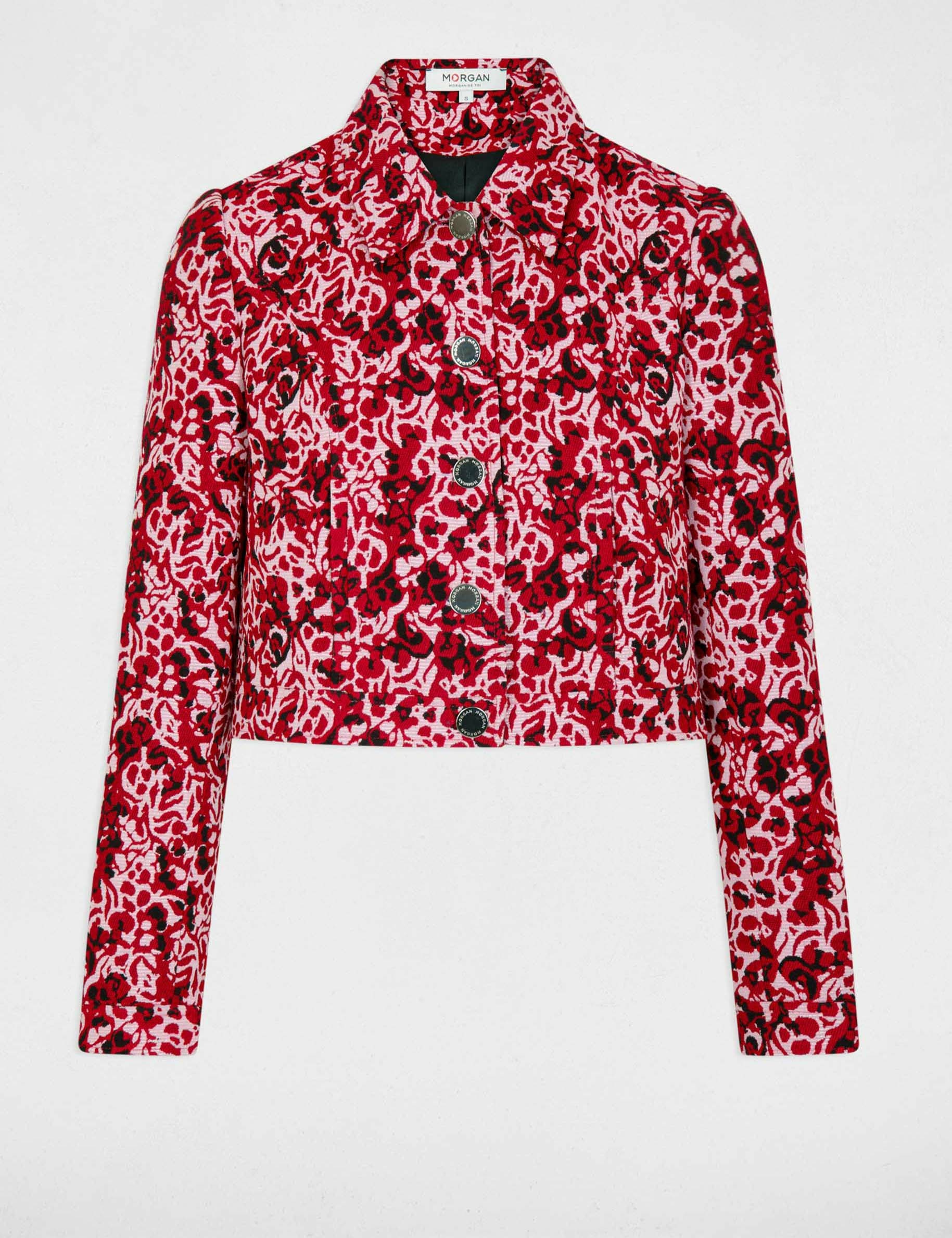 short jacquard jacket multicolored women Short jacquard jacket multicolored women