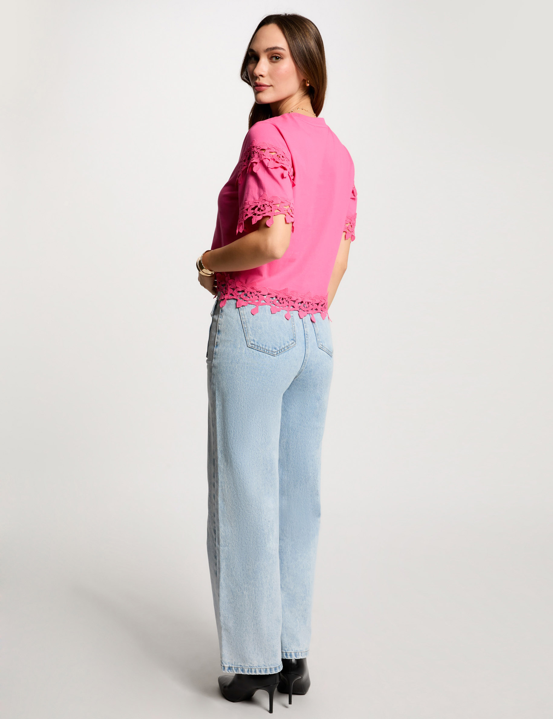 Short-sleeved t-shirt pink women