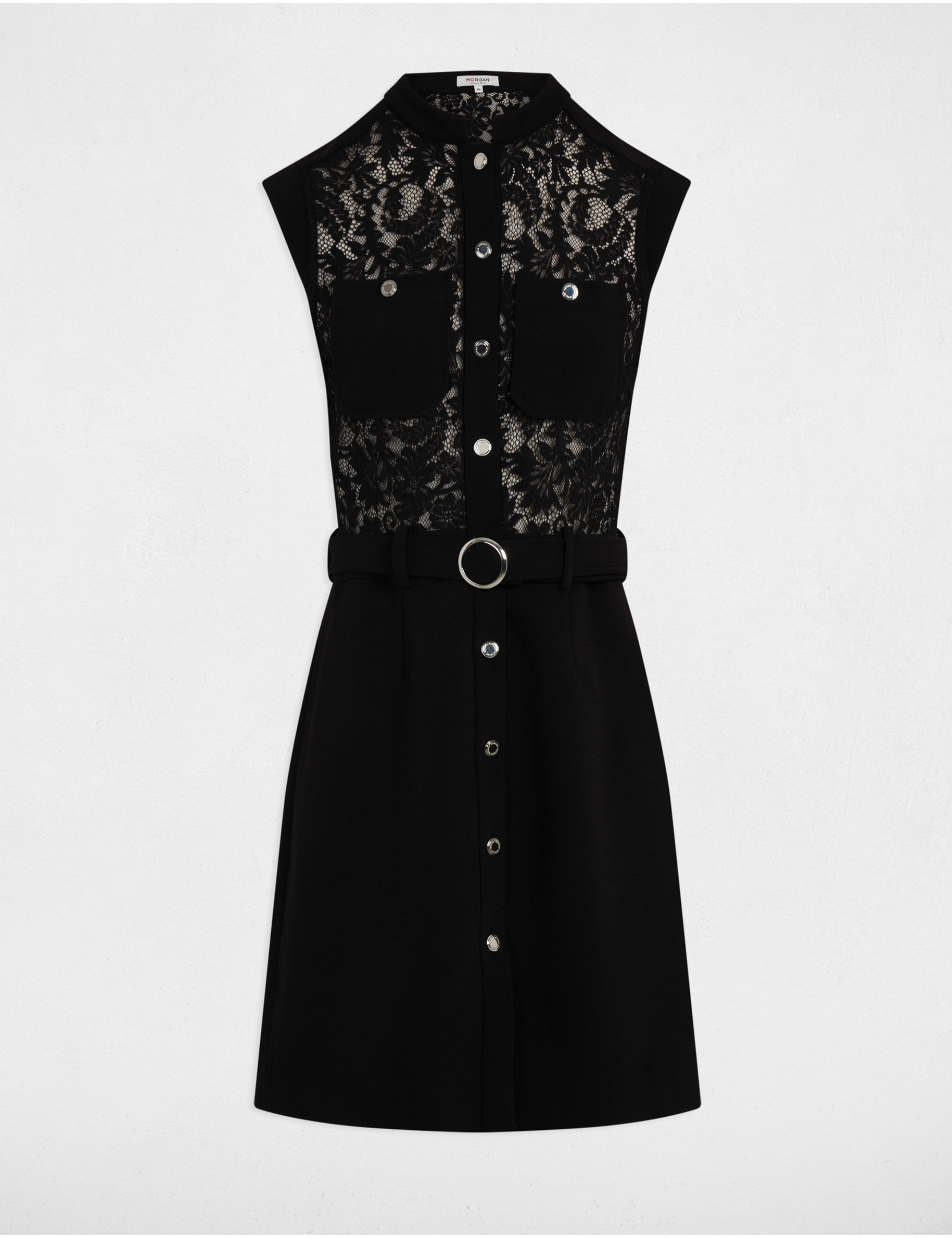 Straight mini lace dress black women