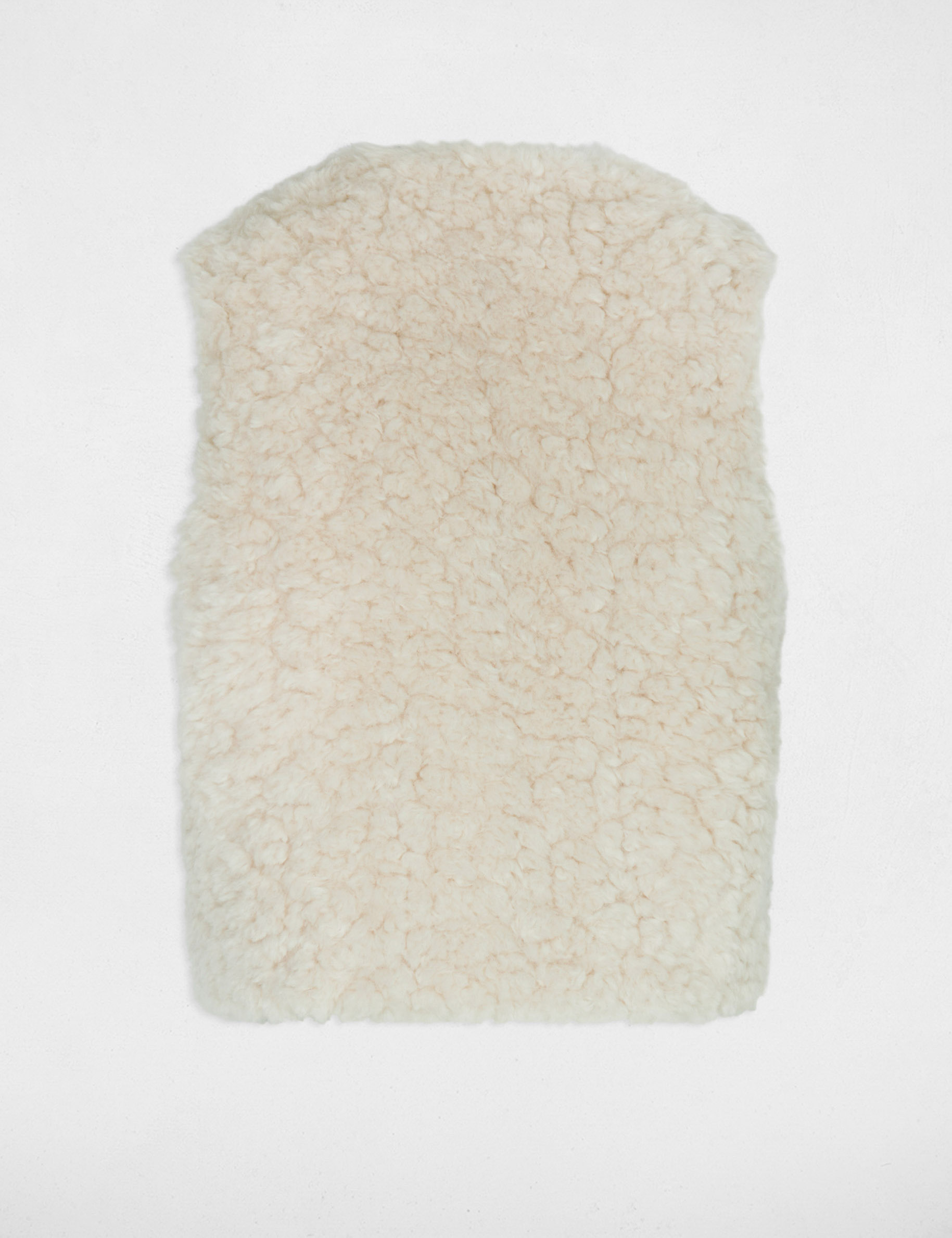 Faux fur gilet ivory women