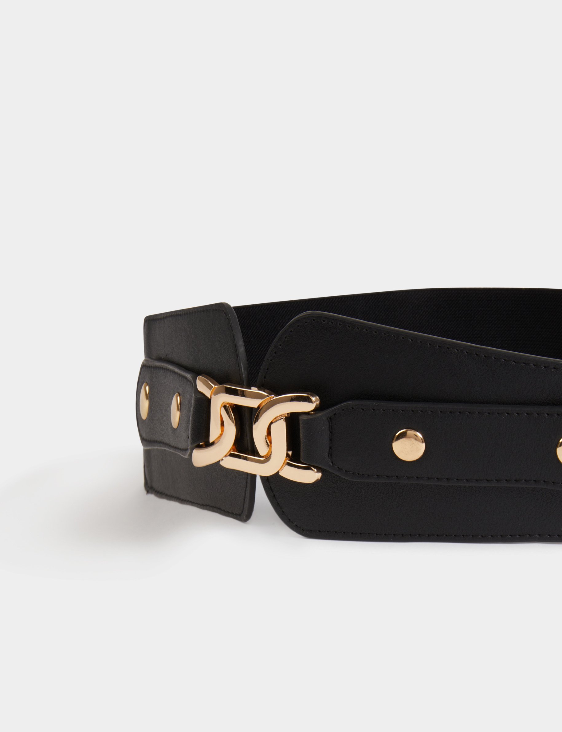 Studded wide belt black women