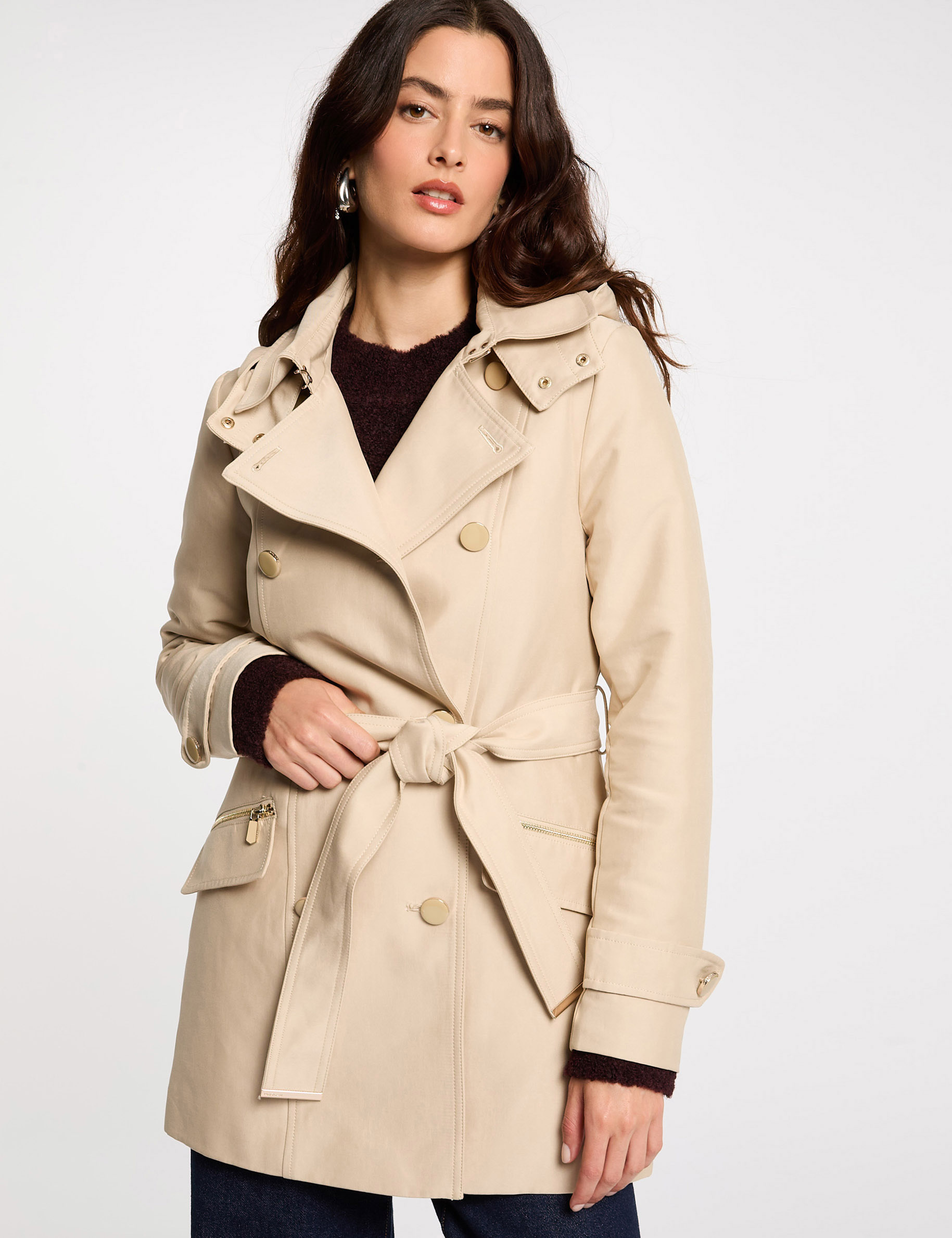 belted skirted coat
