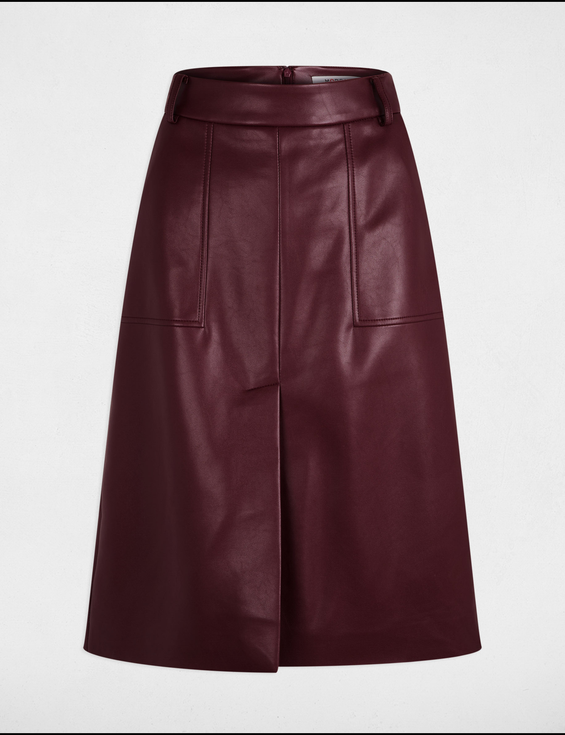 faux leather fitted skirt plum women Faux leather fitted skirt plum women