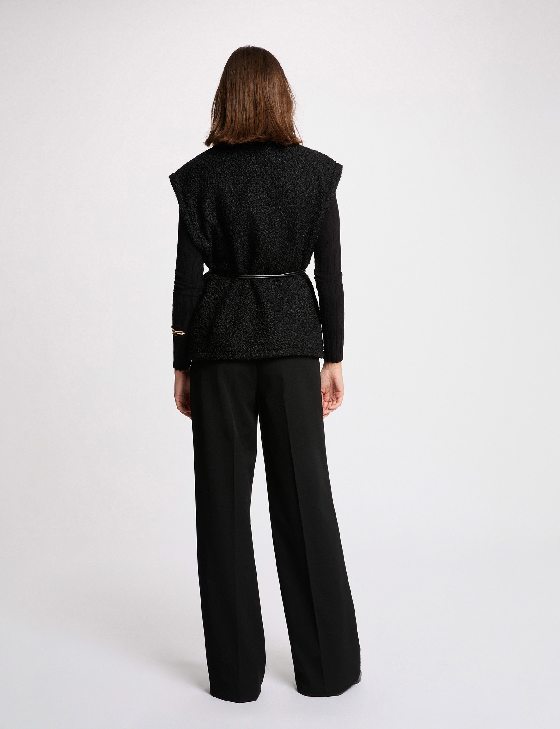 Sleeveless jacket black women