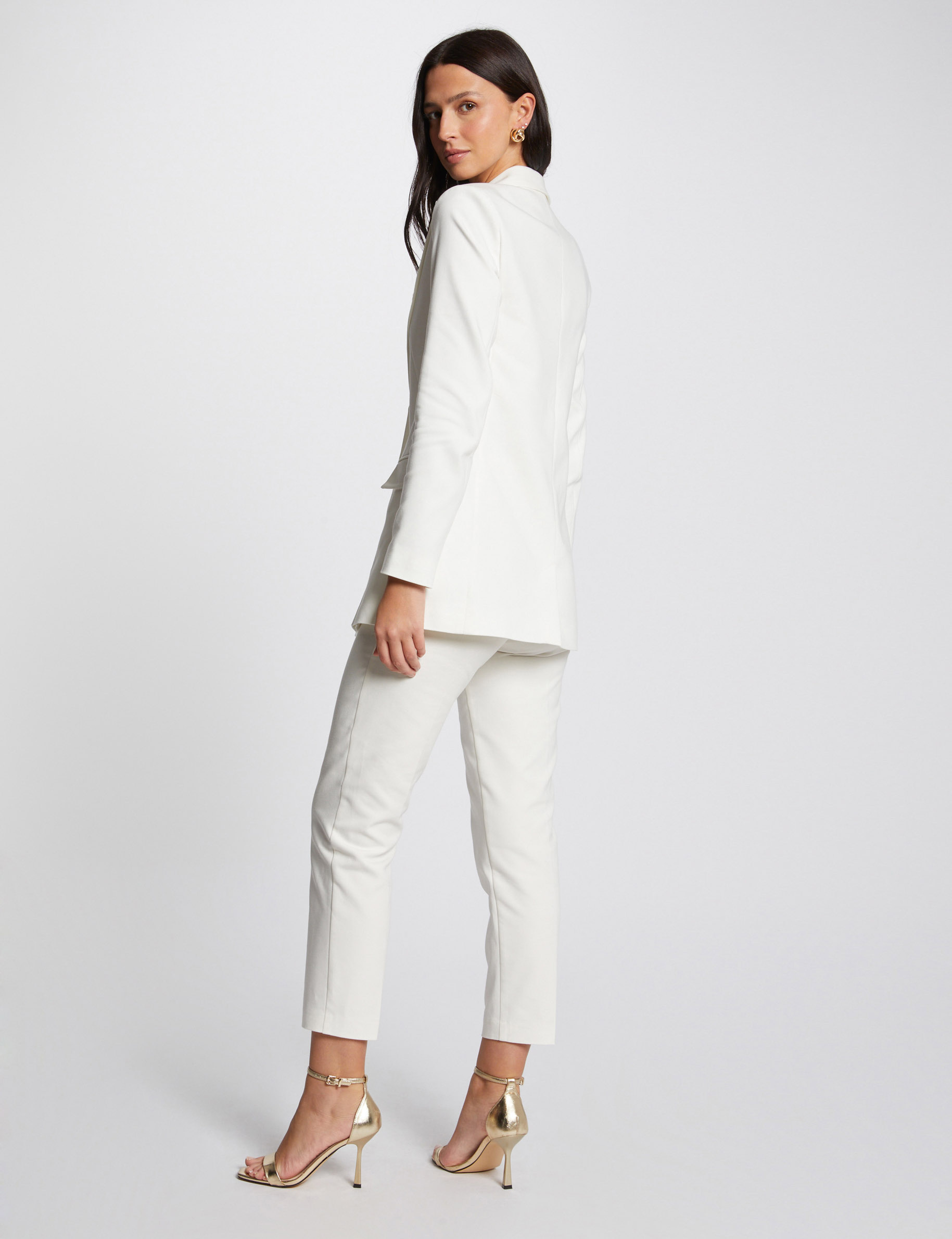waisted satin jacket ecru women Waisted satin jacket ecru women