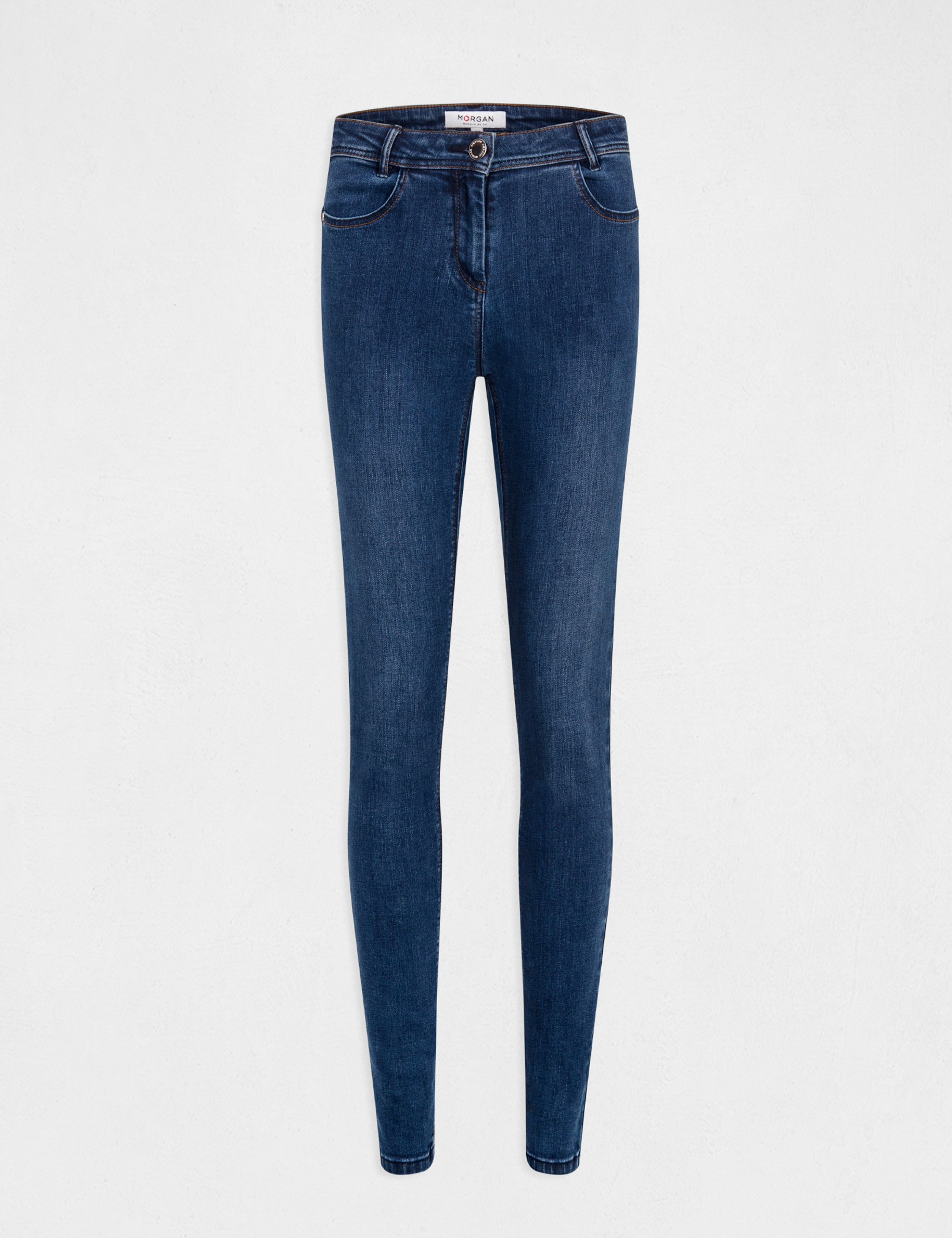 Standard waisted slim jeans stone denim ladies'