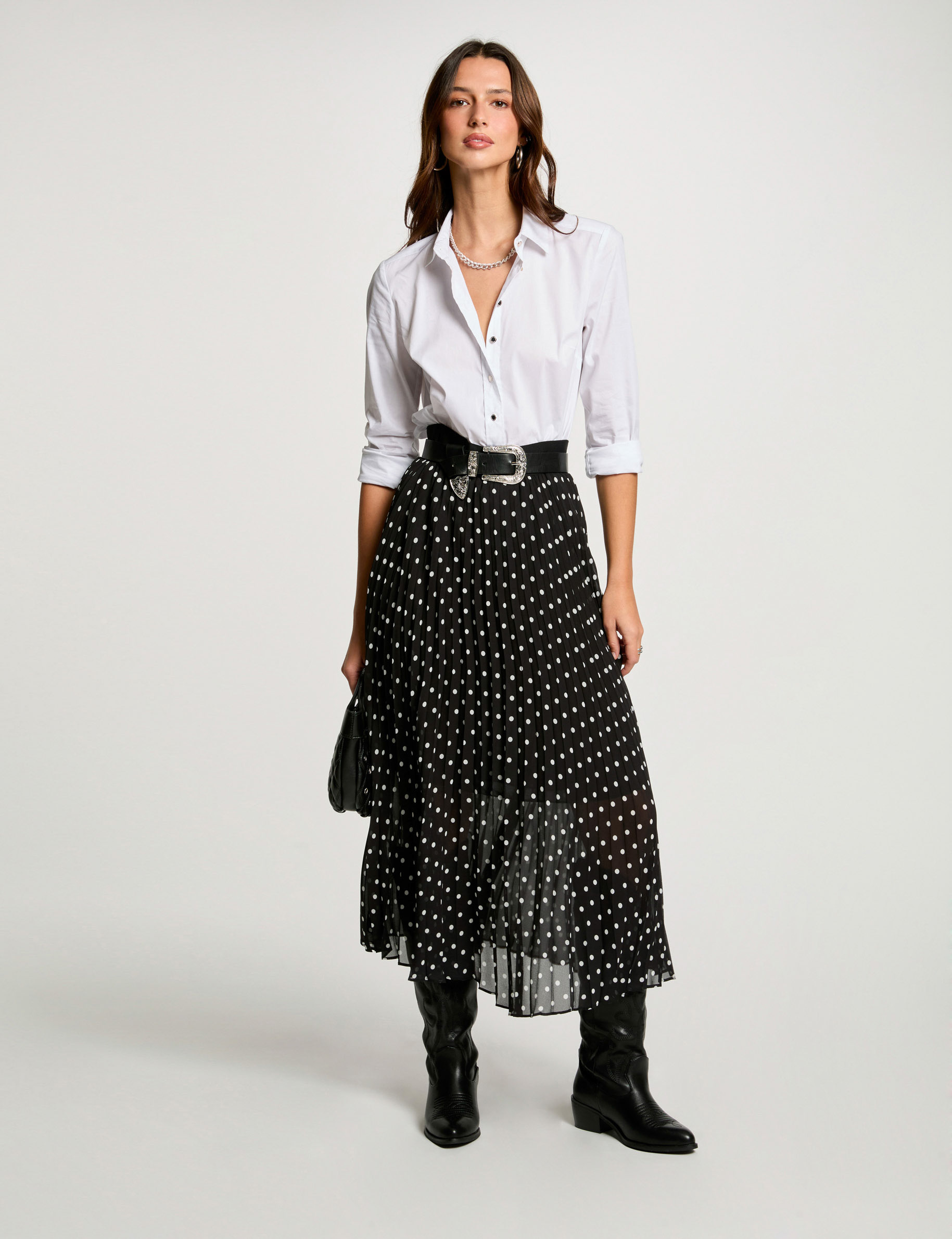 maxi pleated printed skirt multicolor women Maxi pleated printed skirt multicolor women