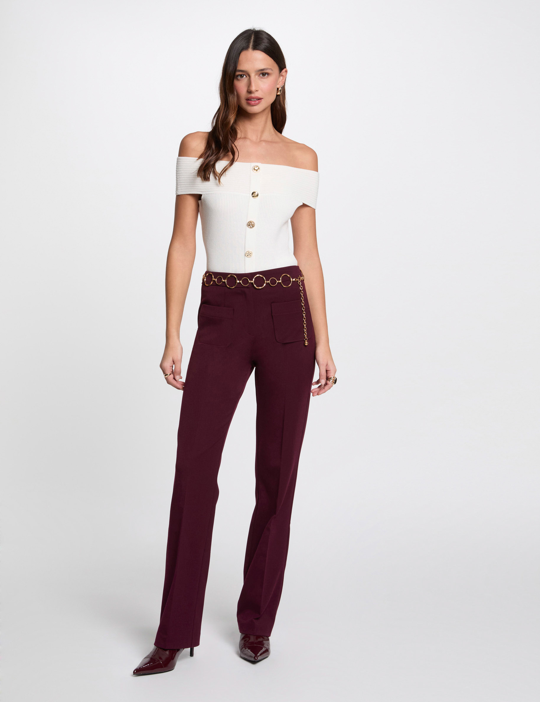 bootcut trousers plum women Bootcut trousers plum women