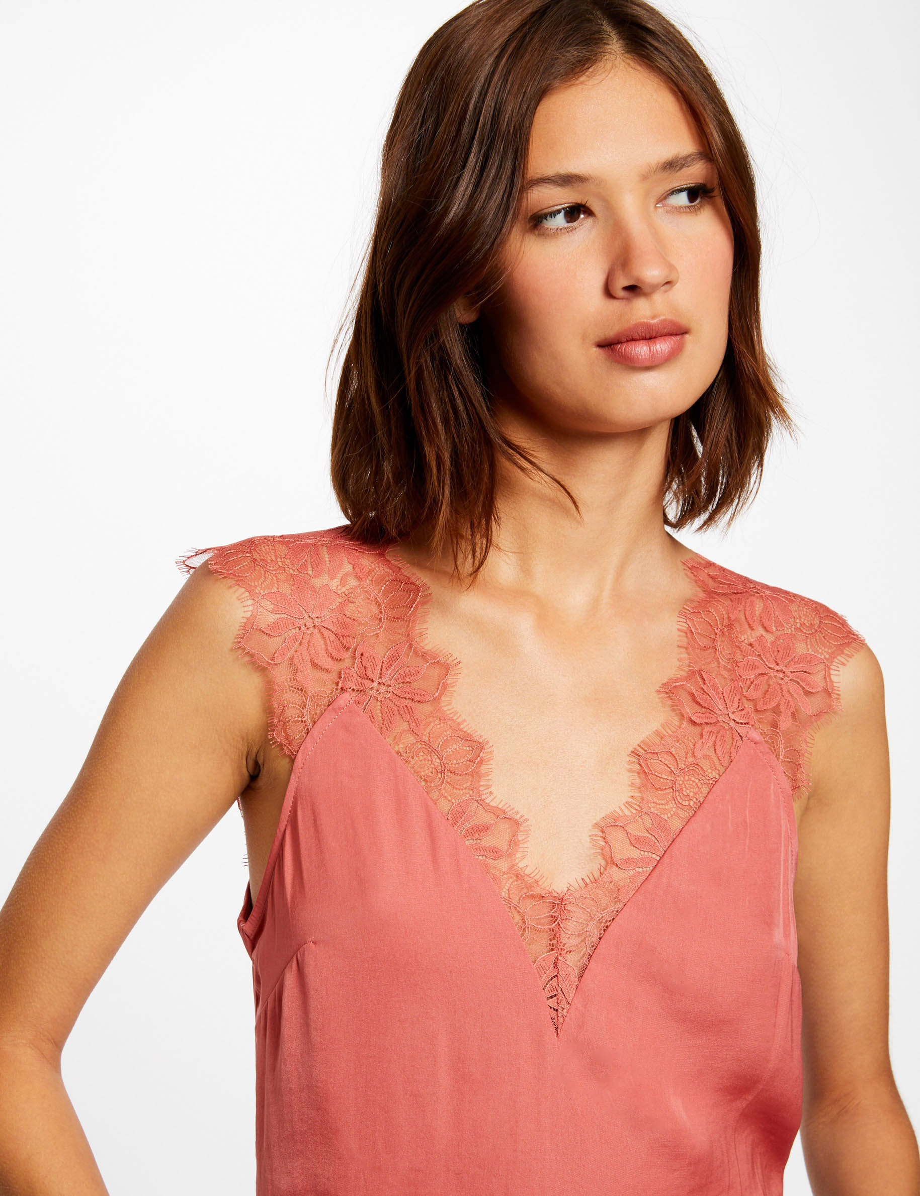 Rust pink top shirt womens