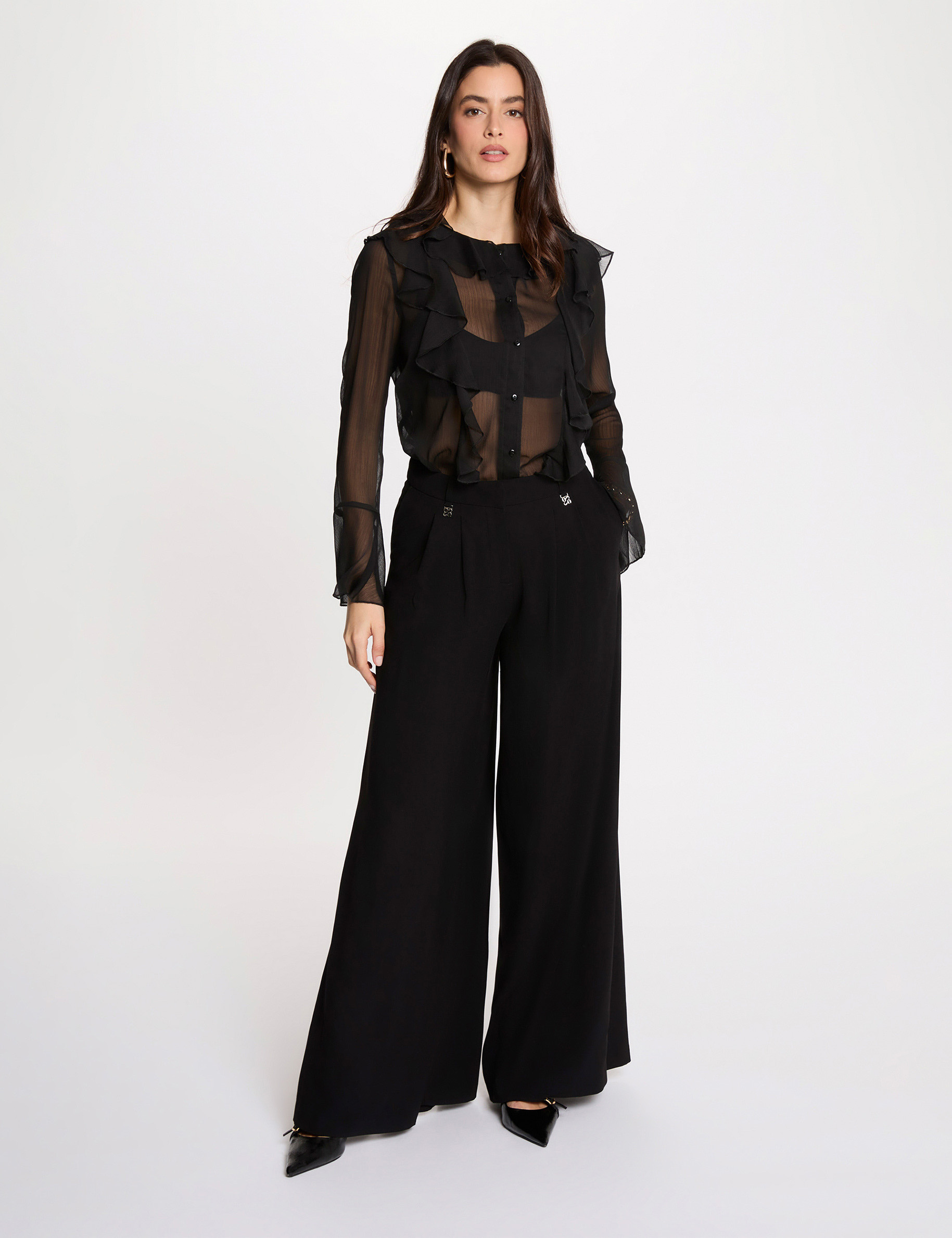 Flowy shirt black women