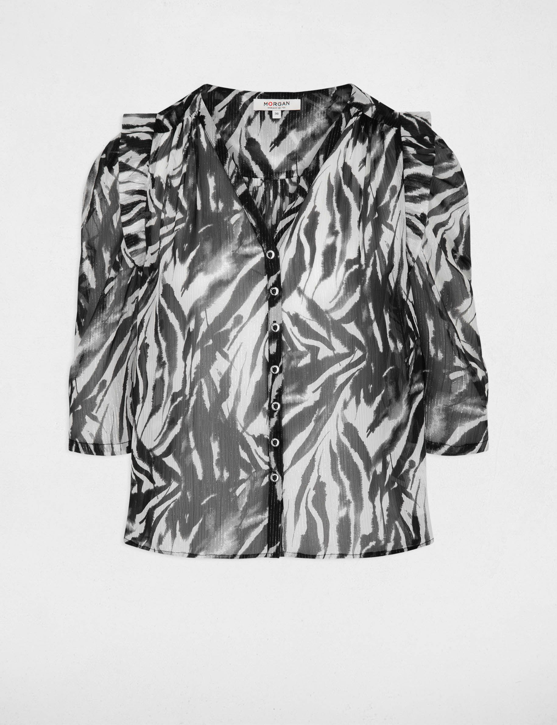 34 length sleeved shirt multicolored women 3/4-length sleeved shirt multicolored women