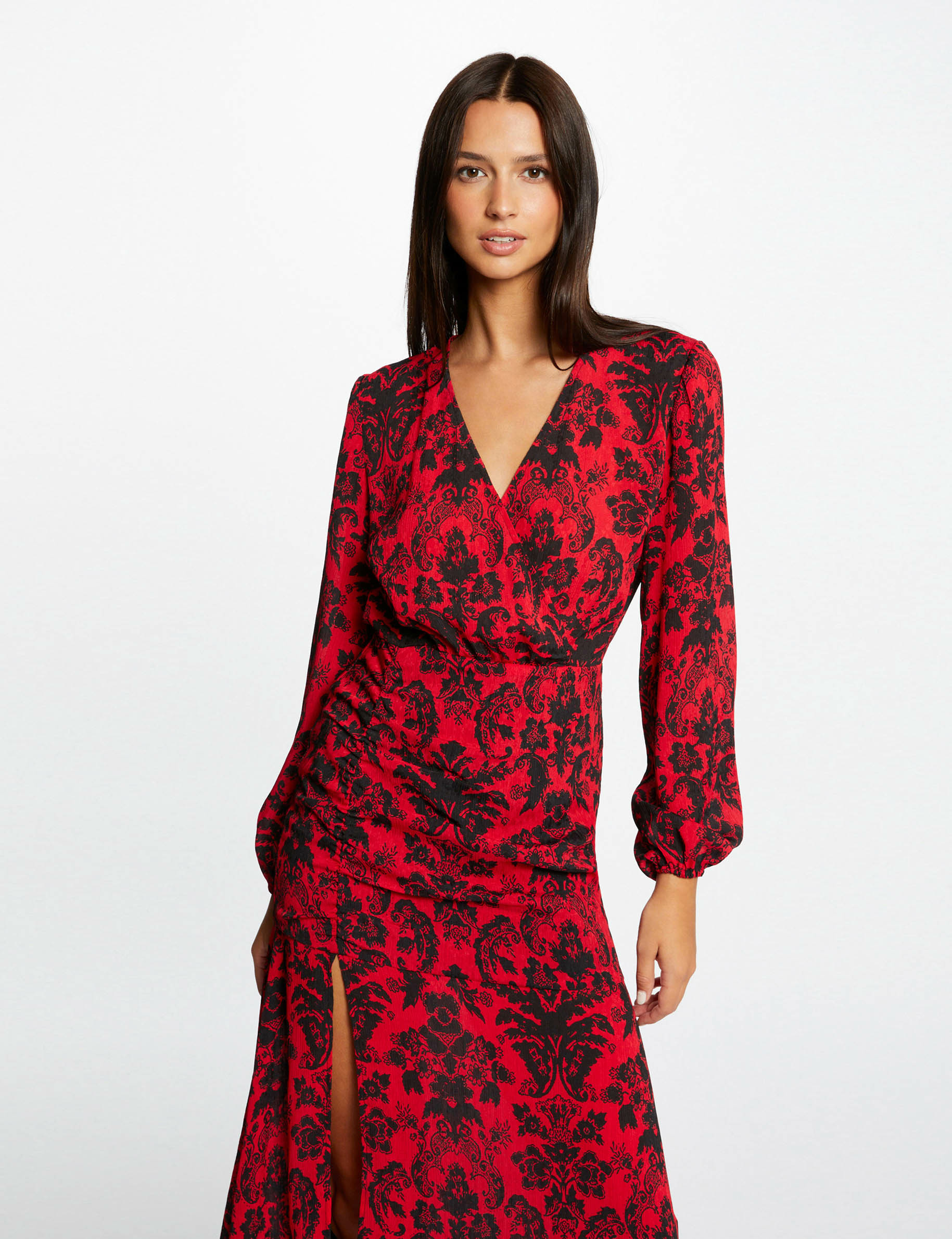 Maxi waisted dress paisley print multico ladies'
