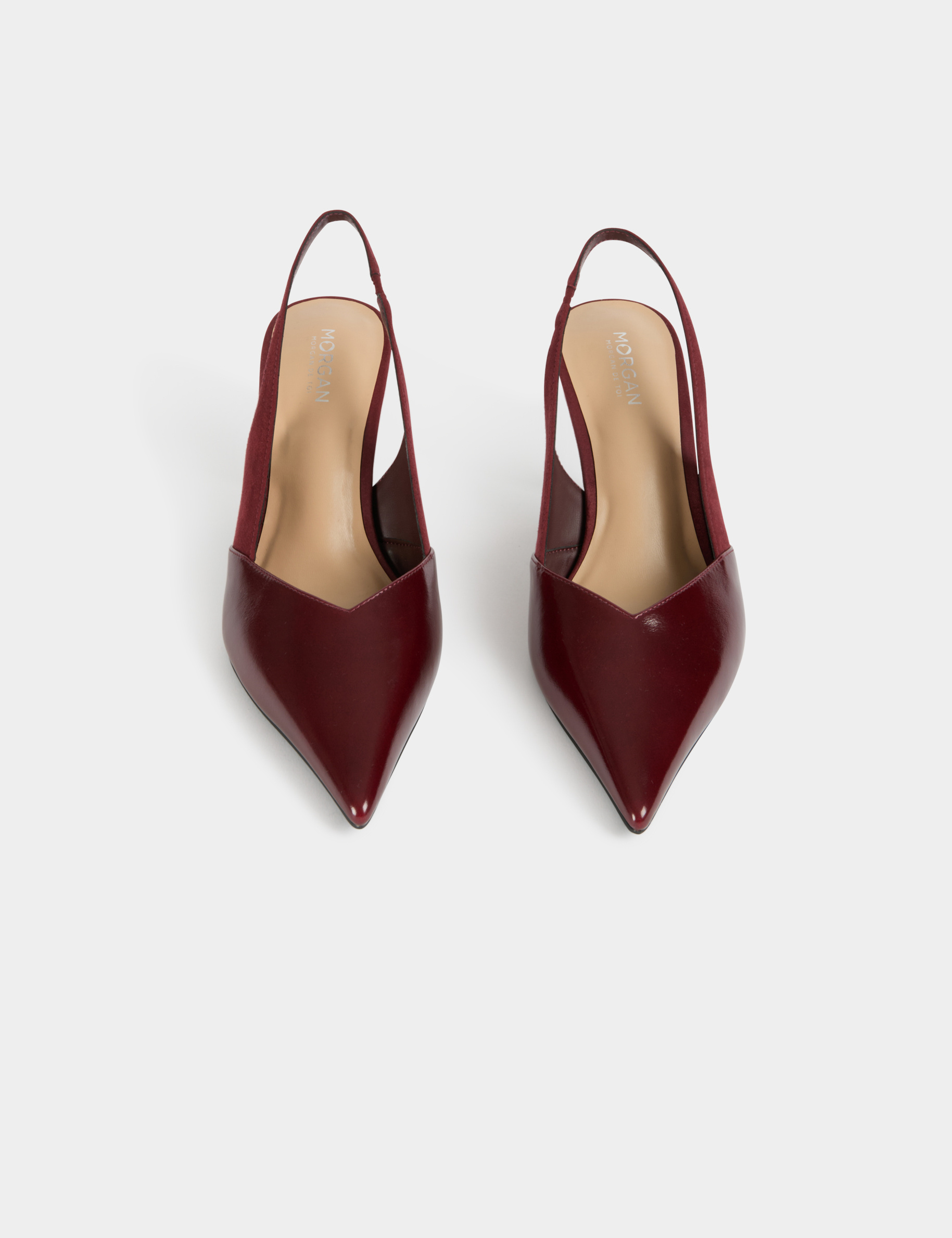 Slingback heels bordeaux women