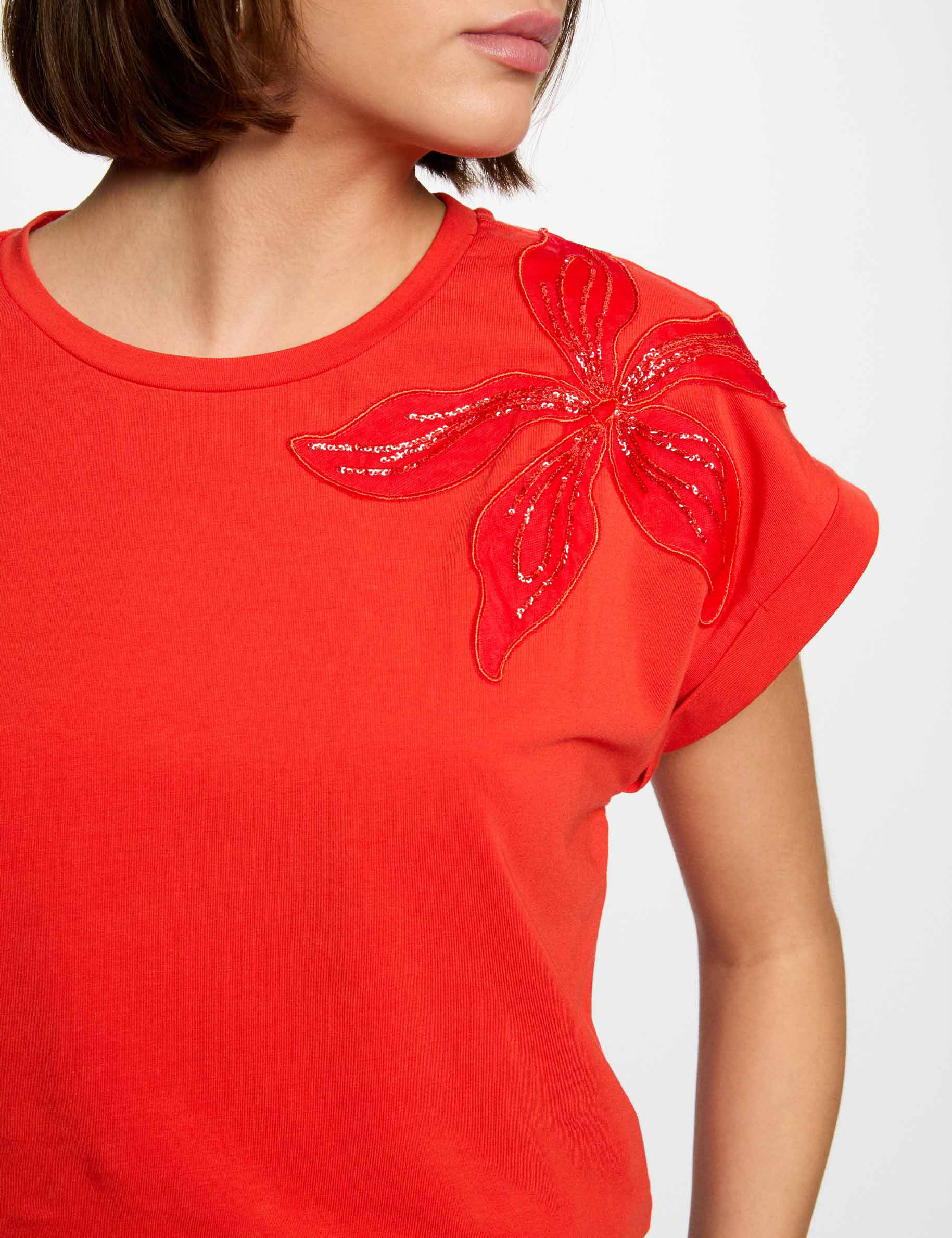Short-sleeved t-shirt orange women