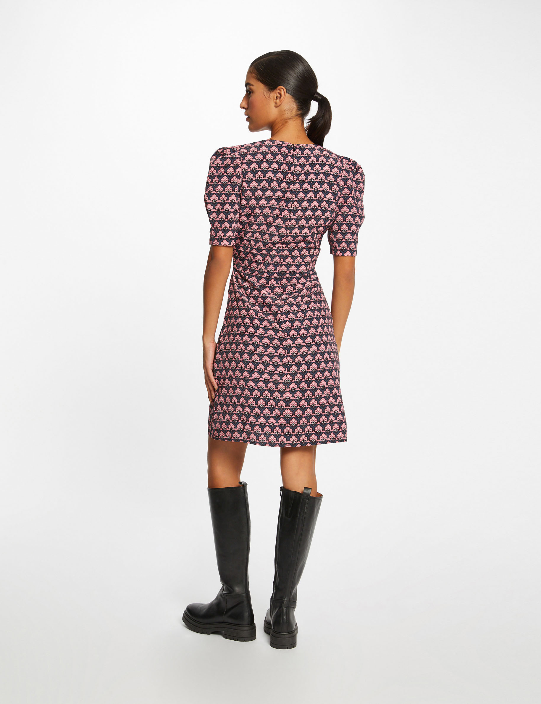 Straight dress with abstract print multico ladies'