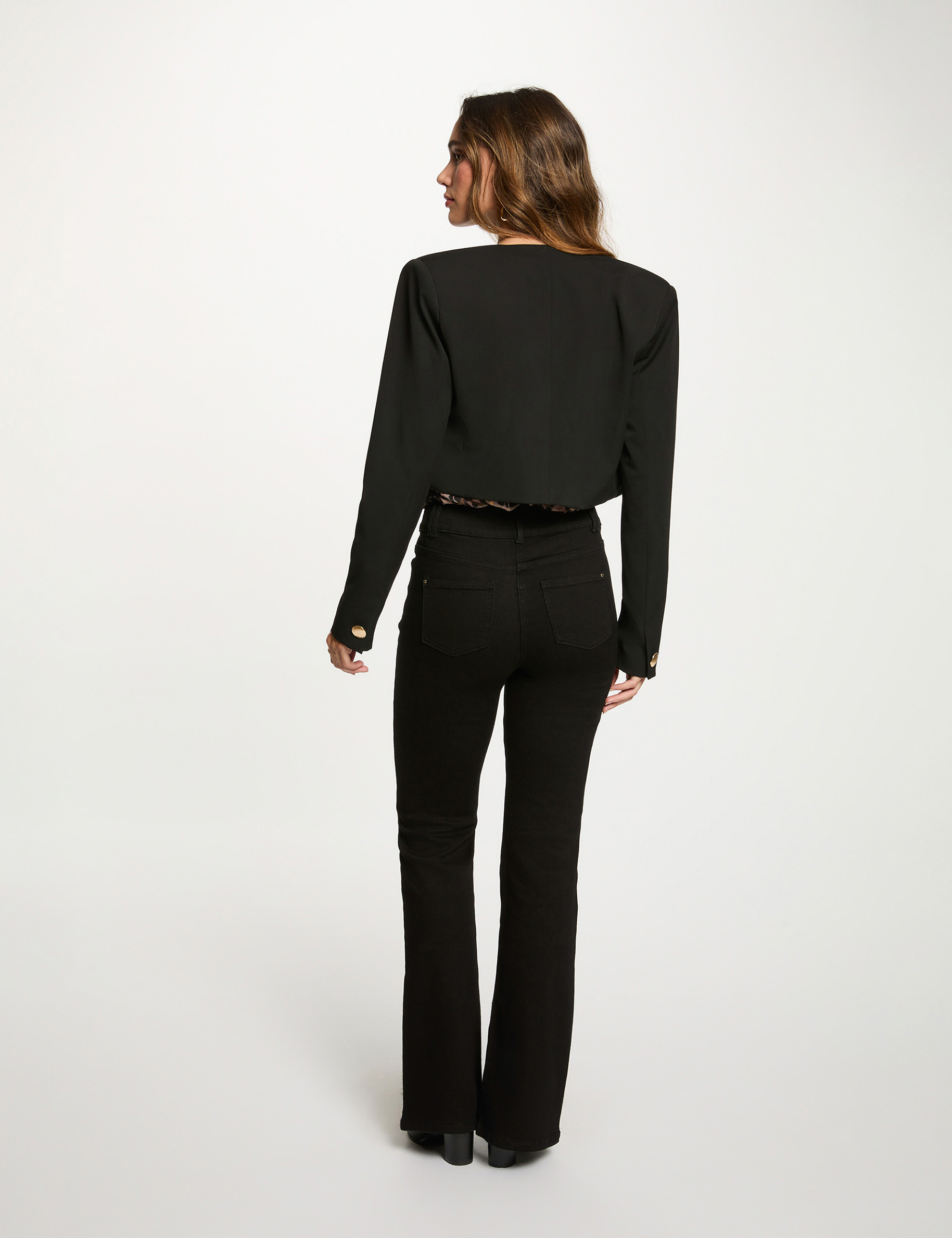 Cropped jacket black women