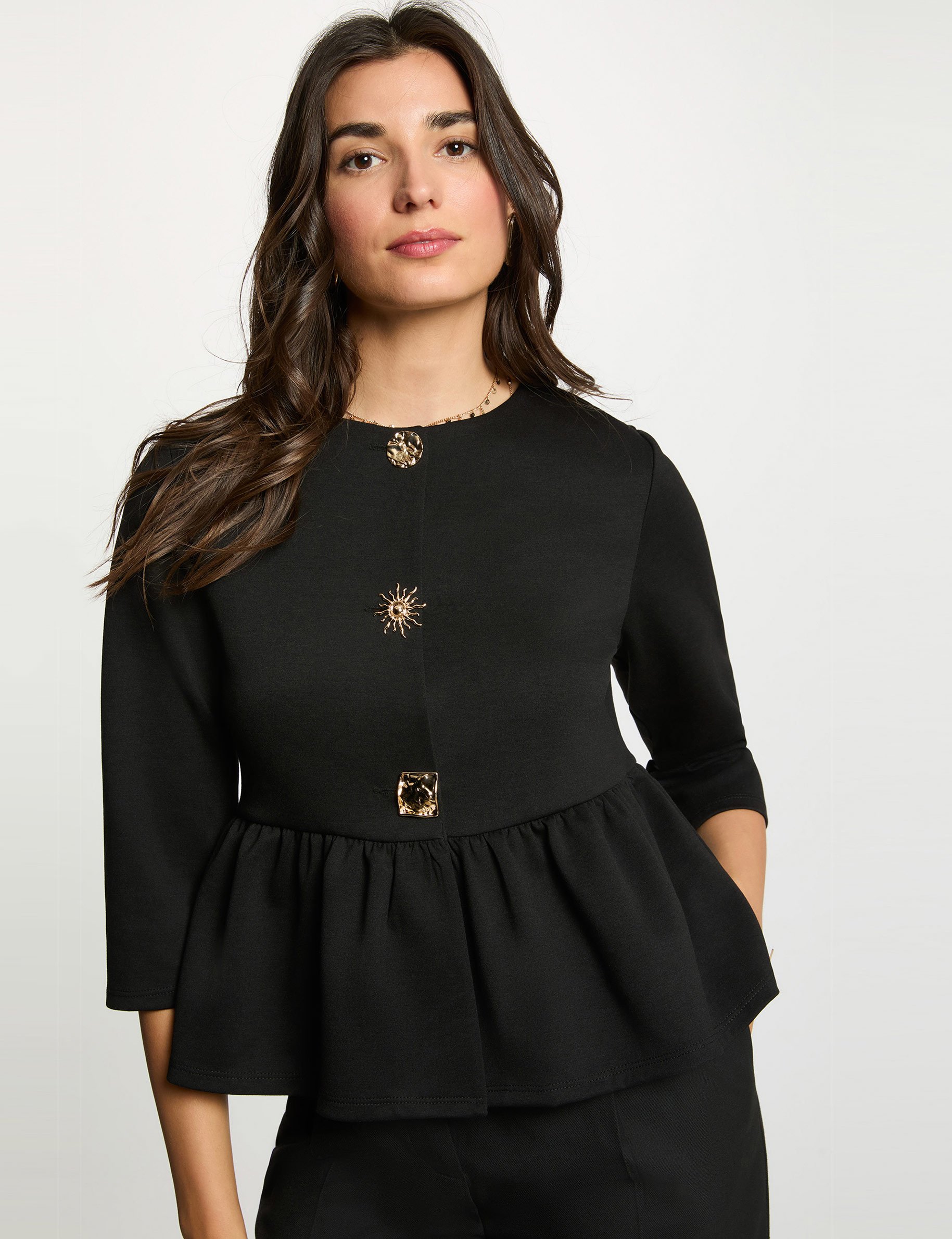 Long-sleeve cardigan black women