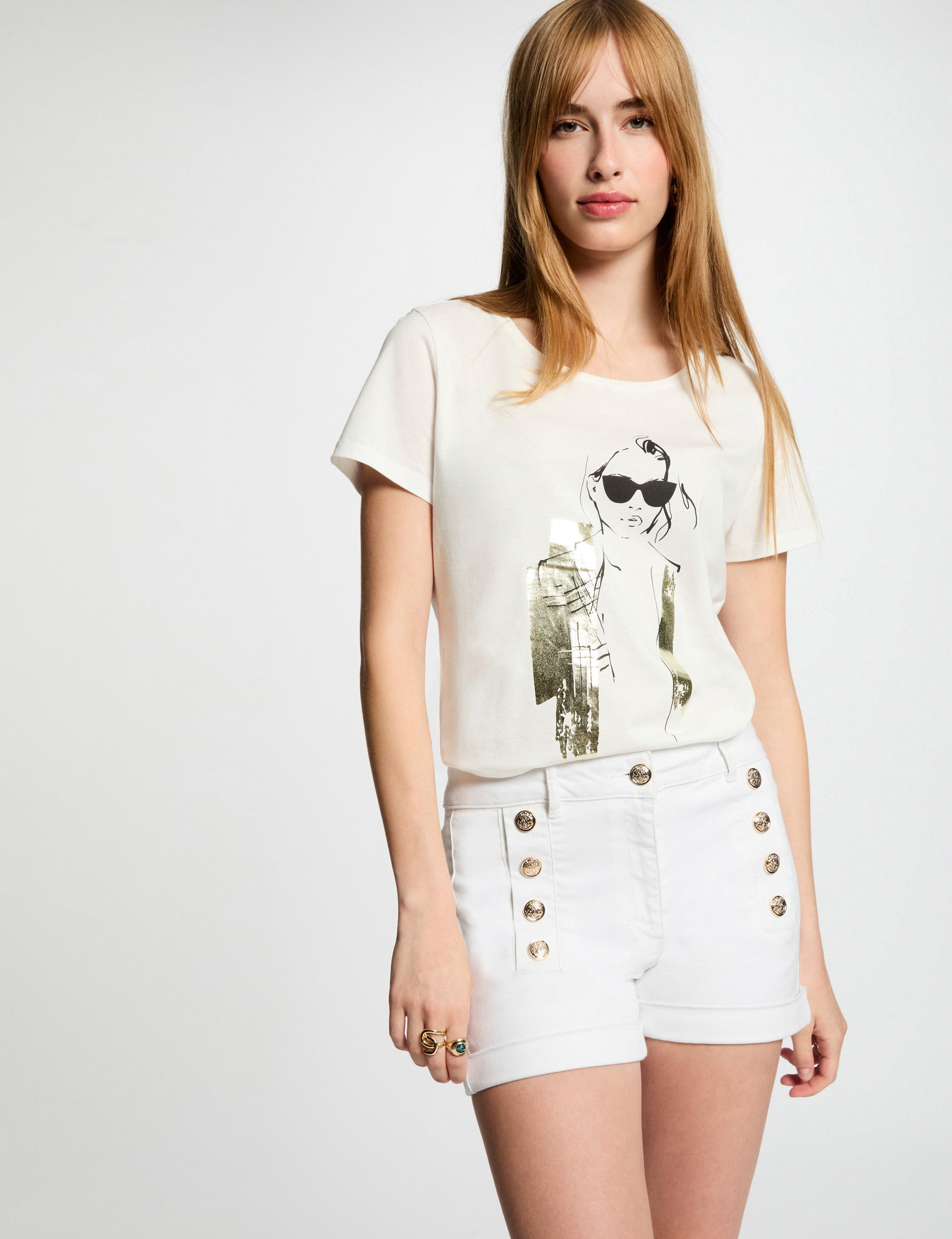 denim shorts with buttons white women Denim shorts with buttons white women