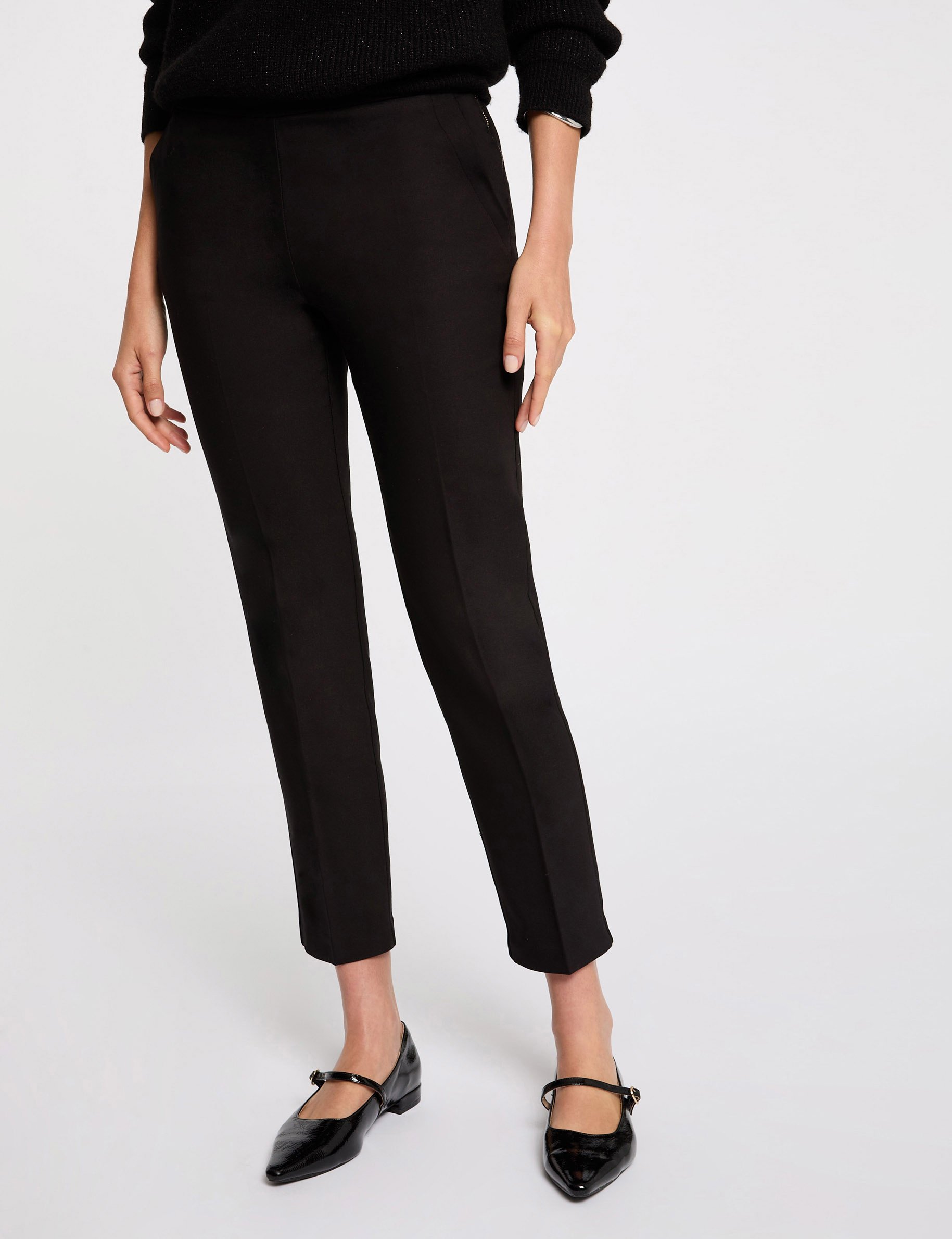 pantalon cigarette 78eme noir femme Pantalon cigarette 7/8ème noir femme