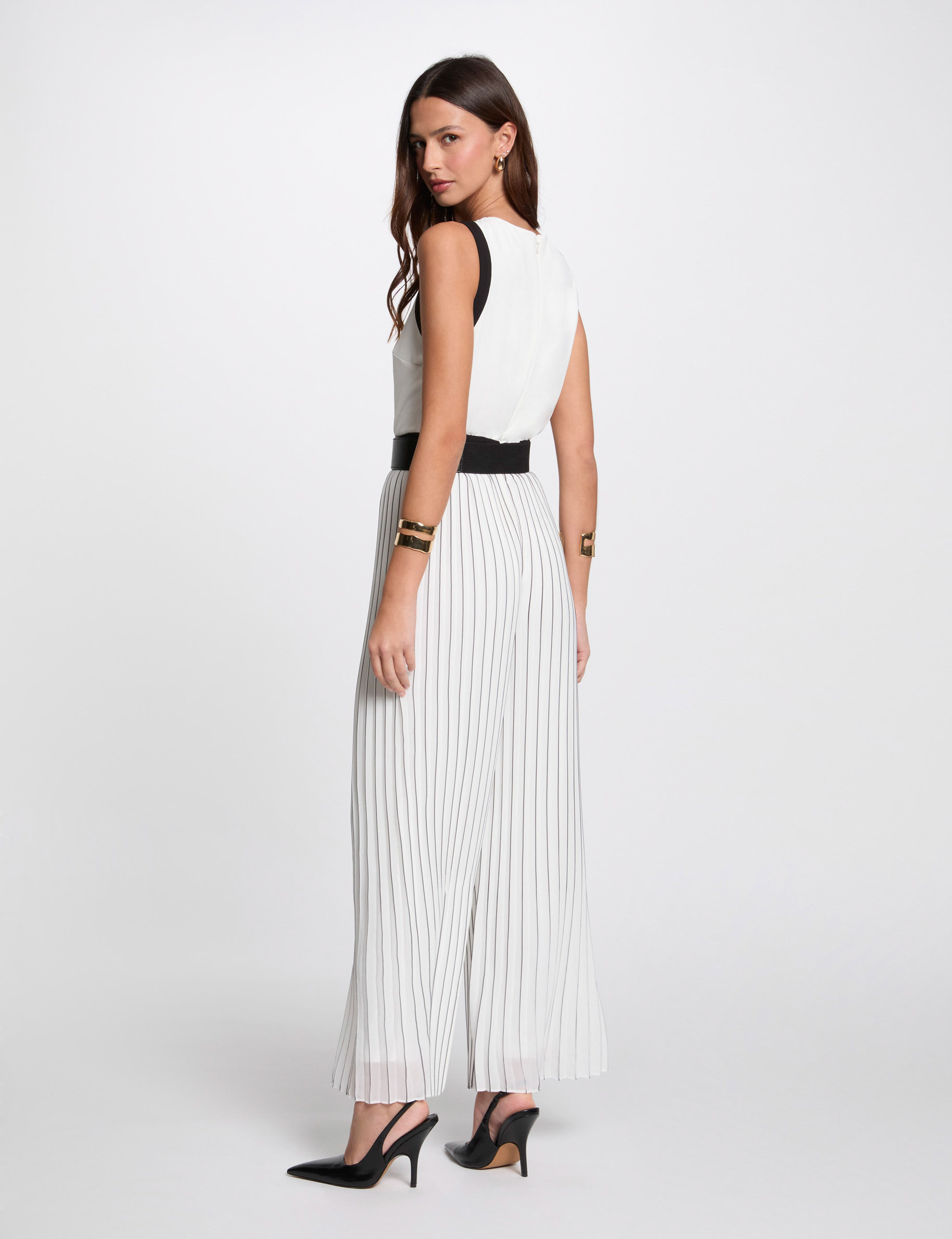 pleated jumpsuit white women Pleated jumpsuit white women