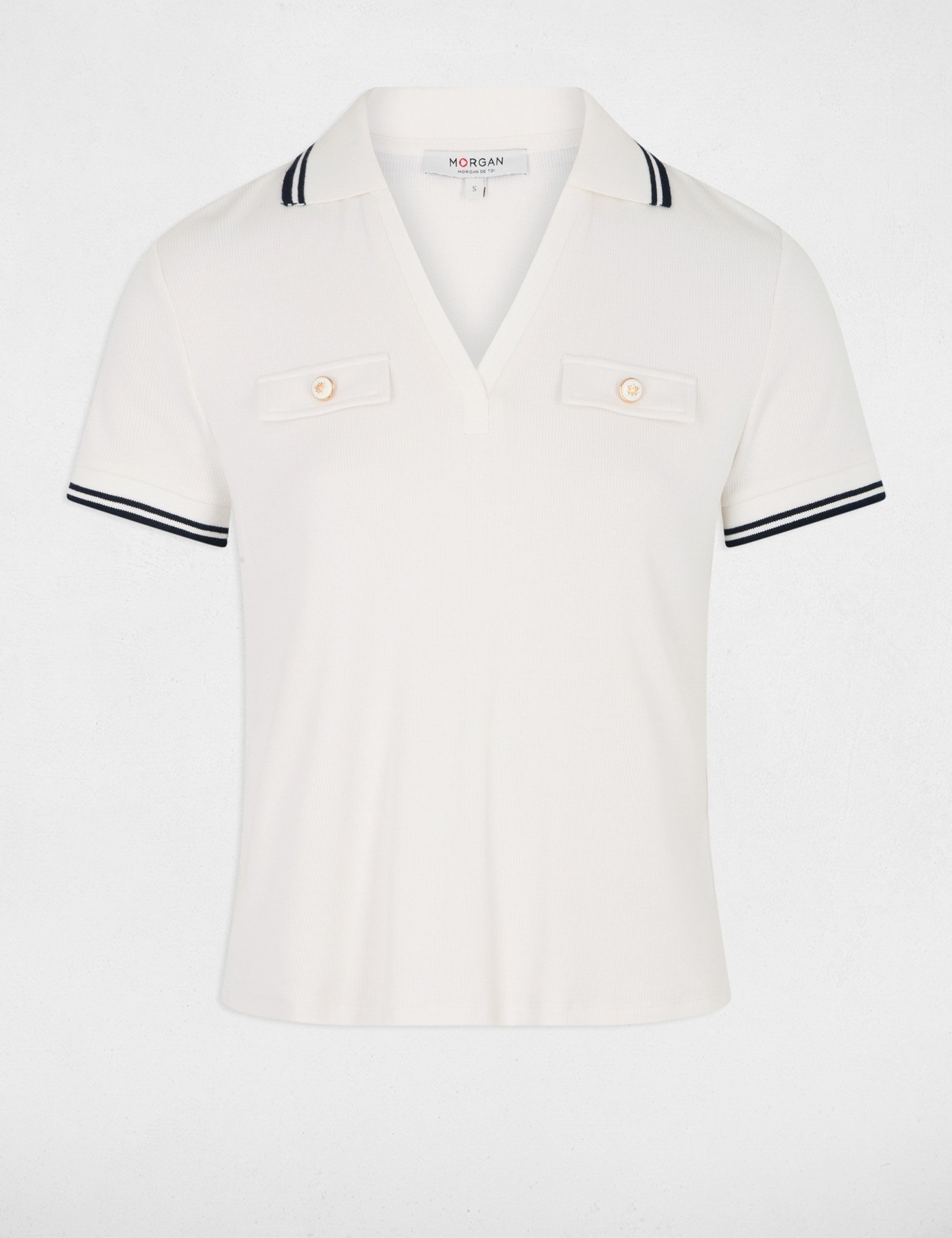 fitted polo t shirt white women Fitted polo t-shirt white women