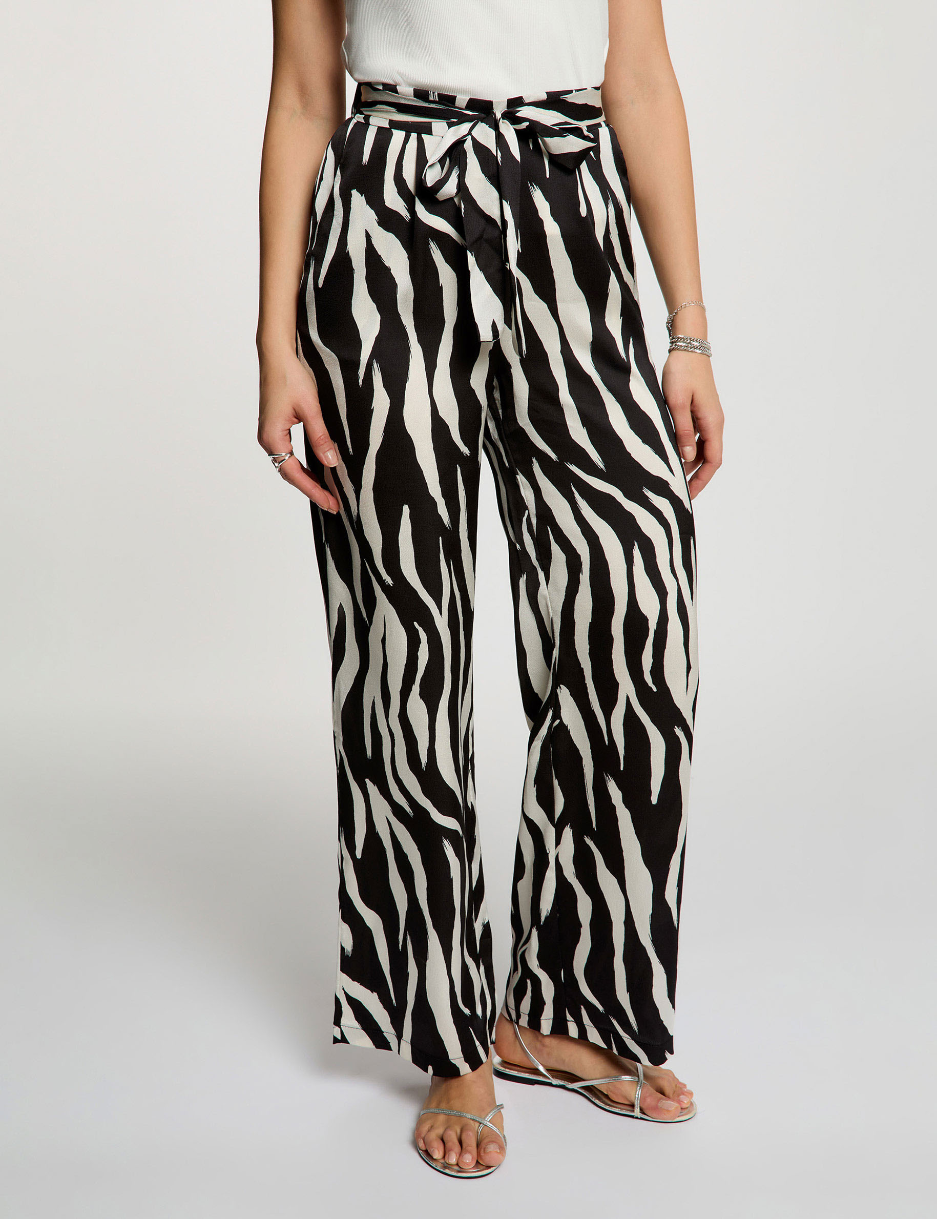 Flowy printed trousers multicolor women