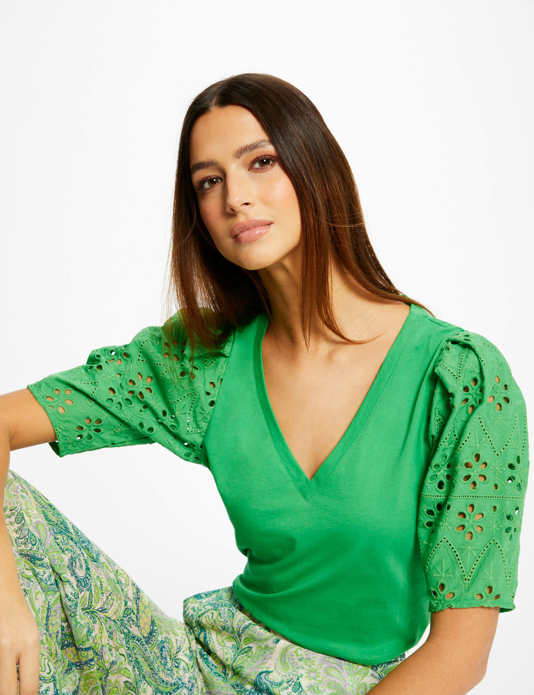 Short-sleeved t-shirt green ladies' Short-sleeved t-shirt green ladies'