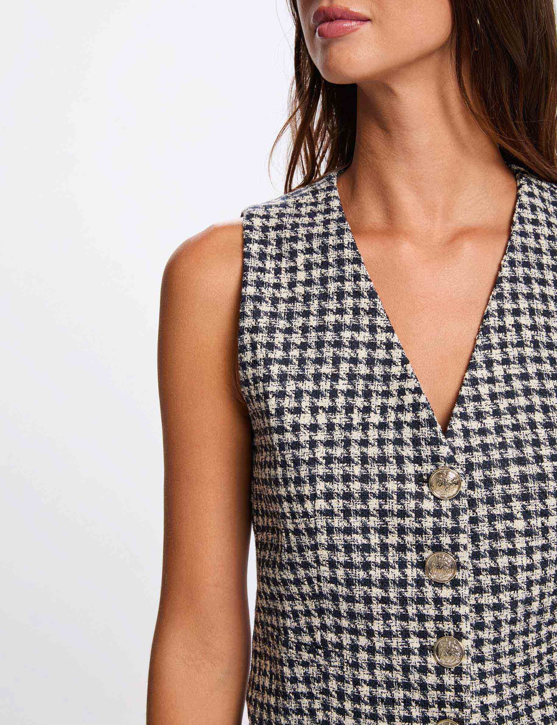 Fitted sleeveless gilet multicolor women