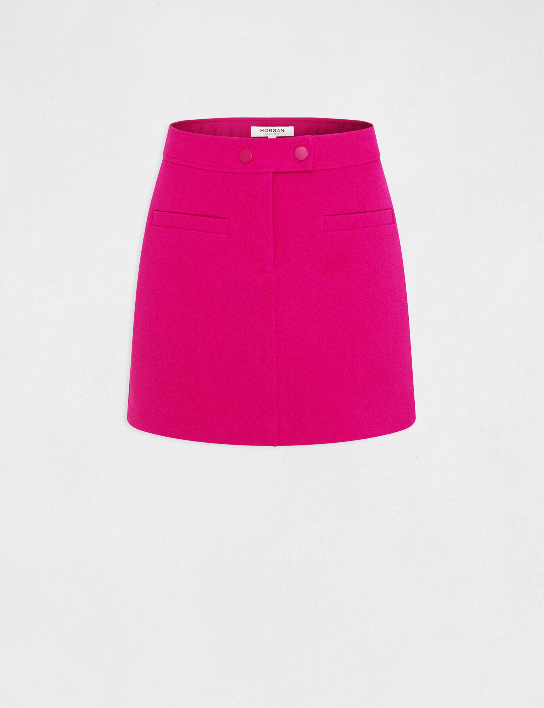 High-waisted A-line skirt raspberry ladies'