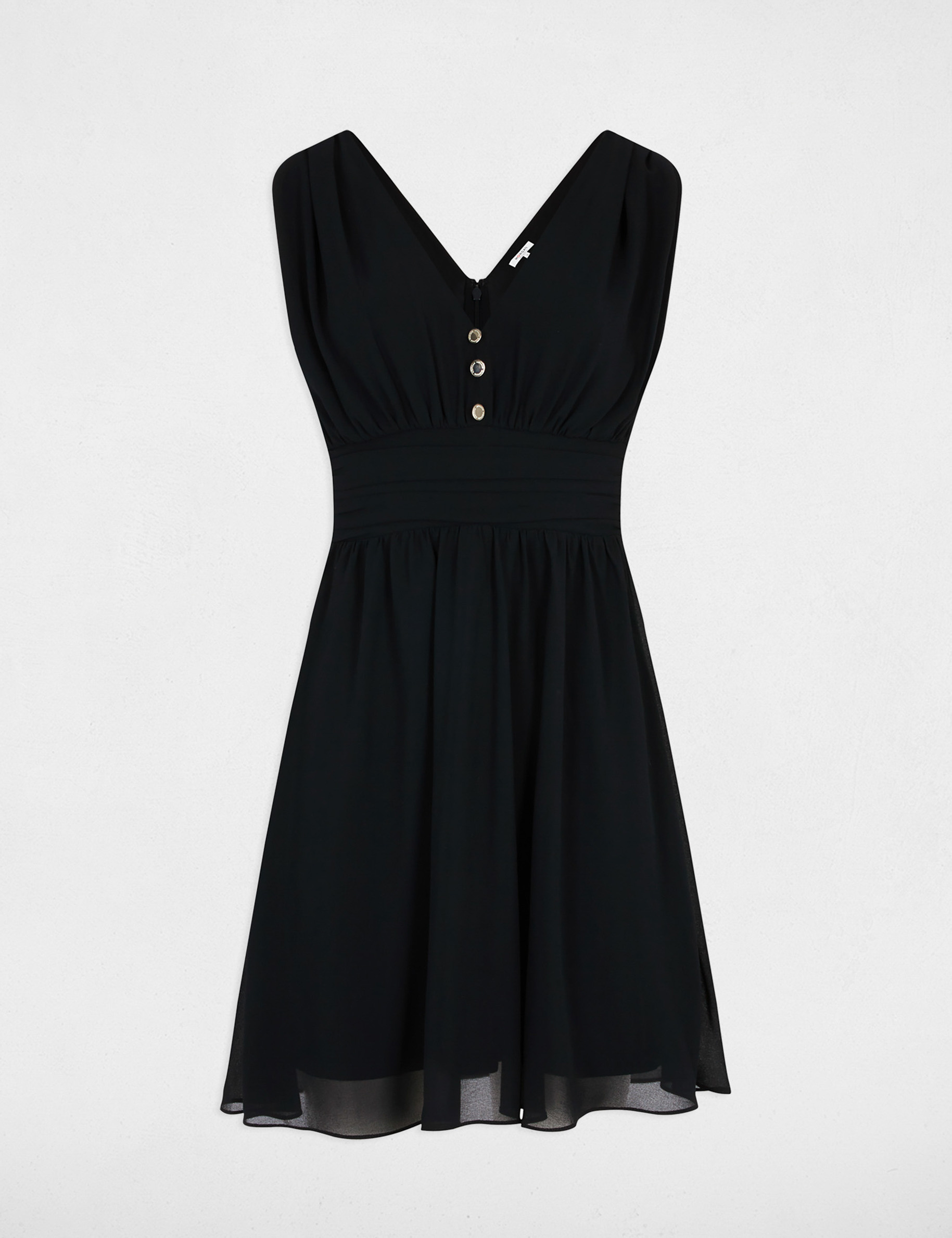 Mini loose A-line dress navy blue women