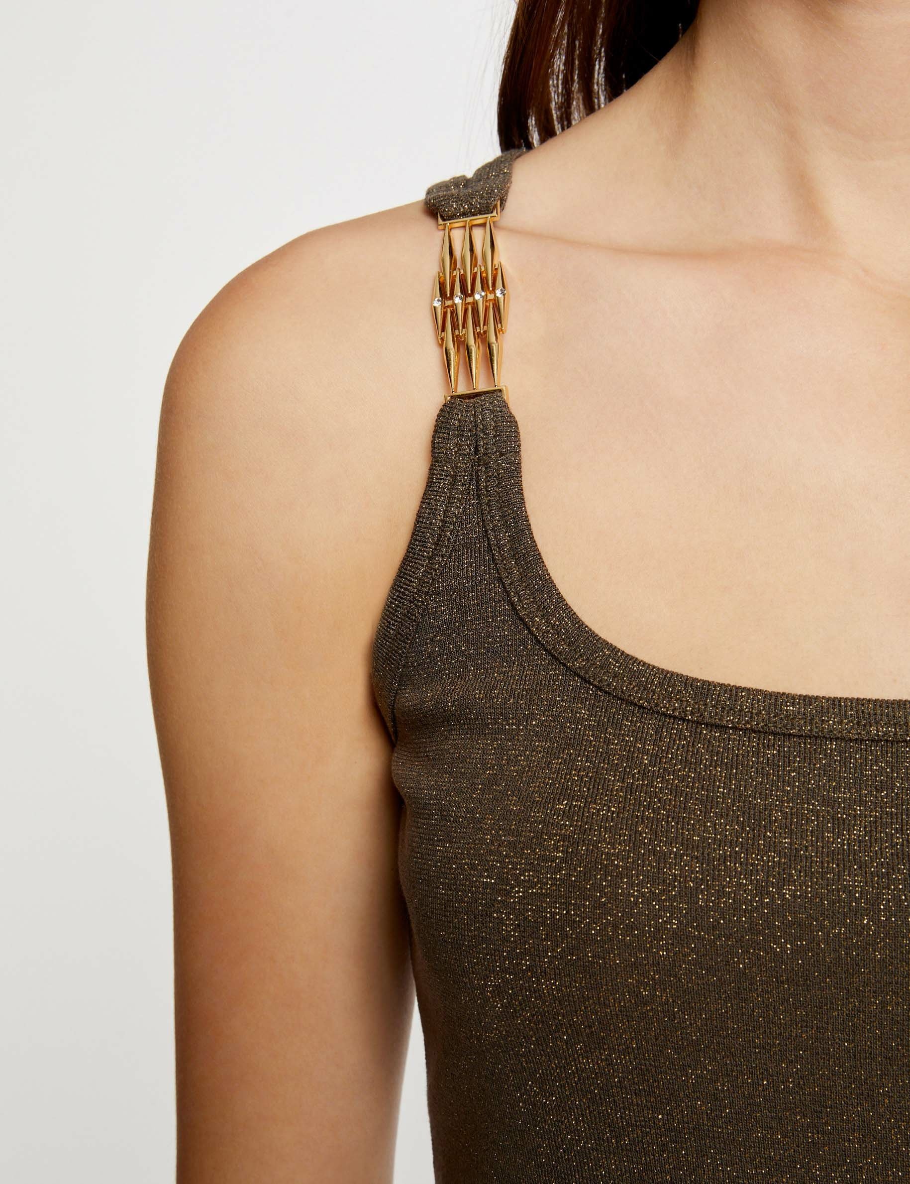 vest top with thin straps khaki green women Vest top with thin straps khaki green women