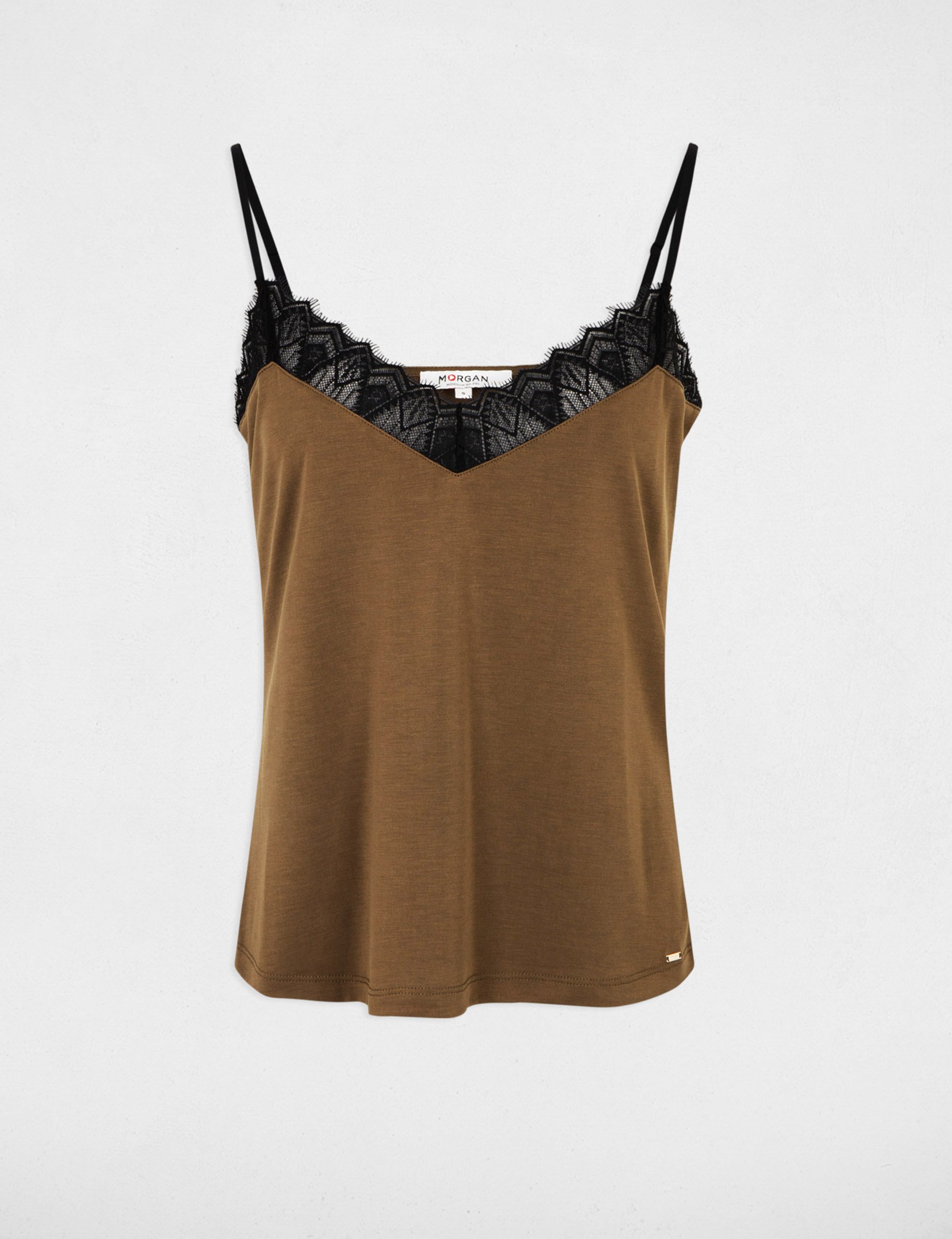 vest top in lace dark green women Vest top in lace dark green women